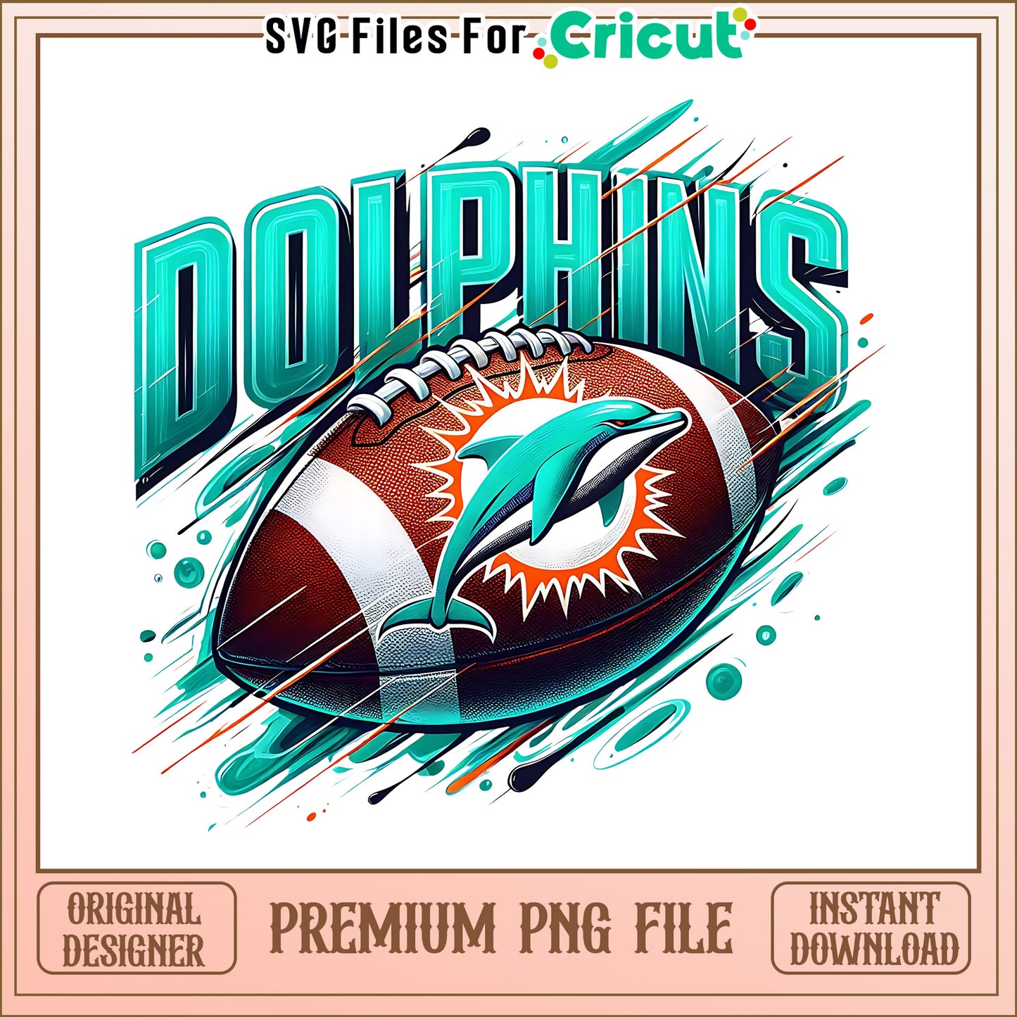 Dolphins logo rugby ball png, Miami Dolphins png, NFL png