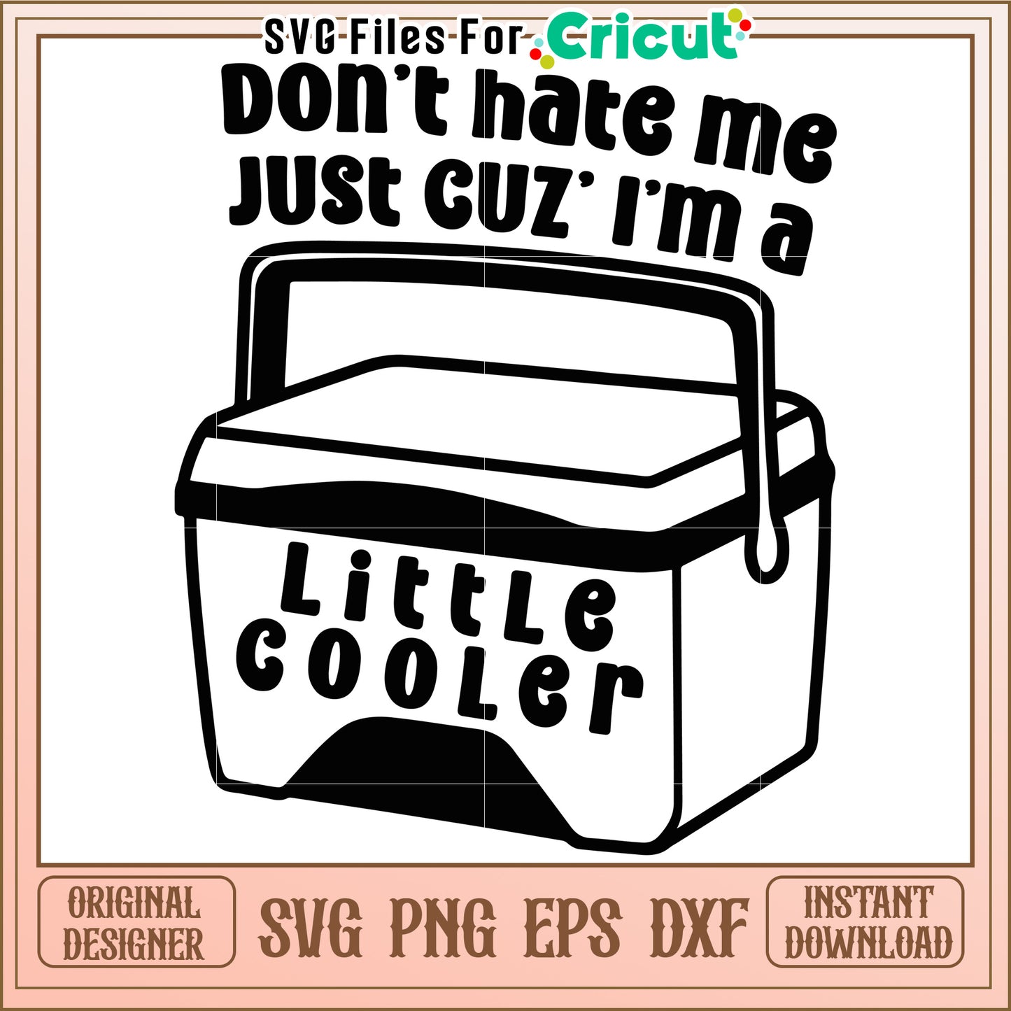 Don't Hate Me Just Cuz I Am a Little Cooler, Fun Cooler Design