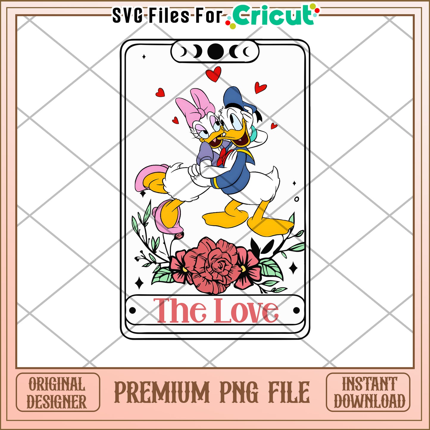 Donald Daisy Love PNG Cricut File