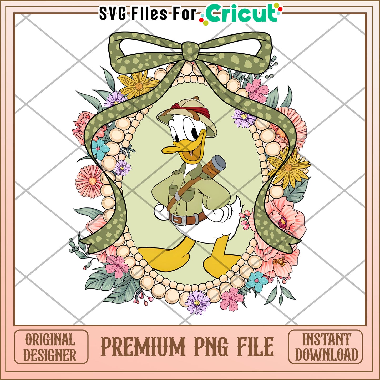 Donald Duck Floral PNG Image Download