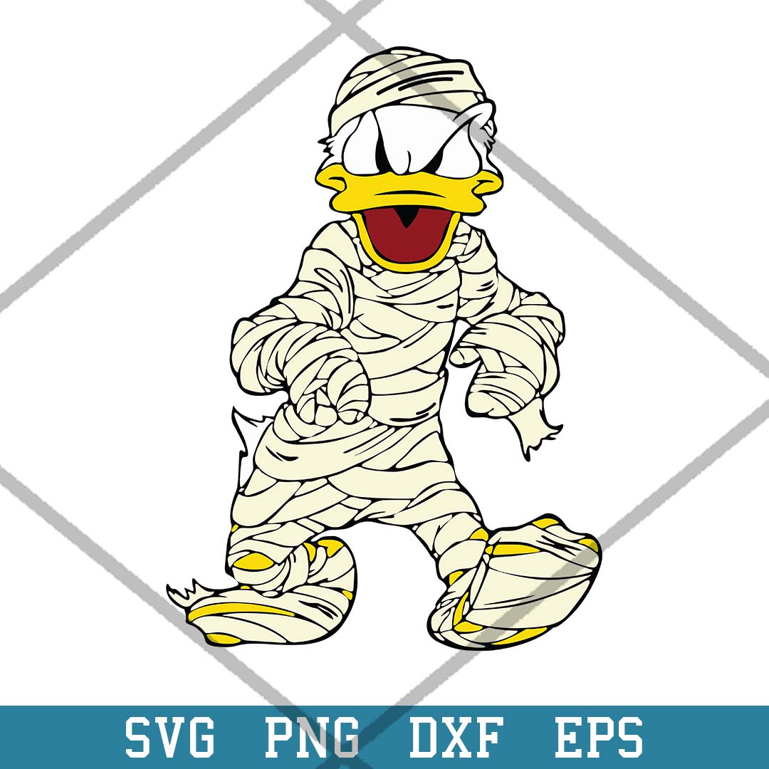 Donald Duck Mummy Svg, Disney Halloween Svg-Svgfilesforcricut