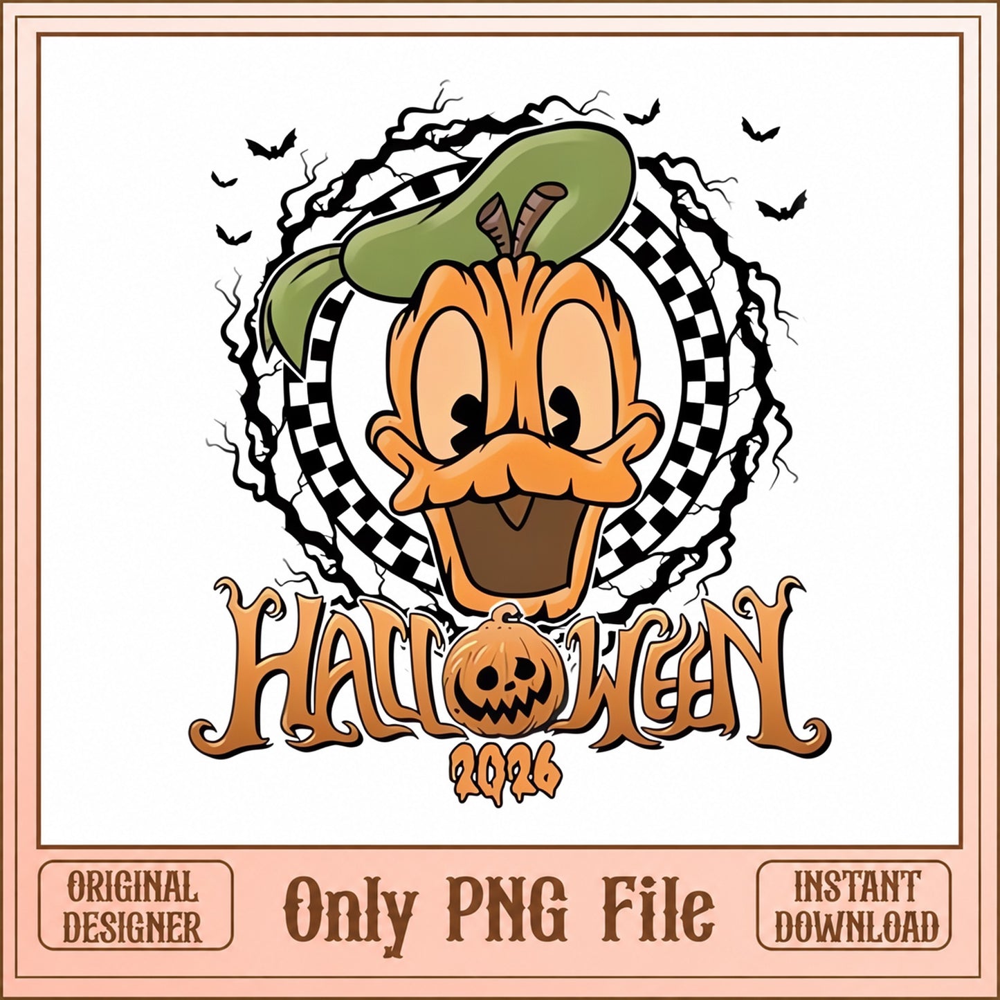 Donald Duck Halloween PNG, Disney Character PNG, Spooky Fall PNG