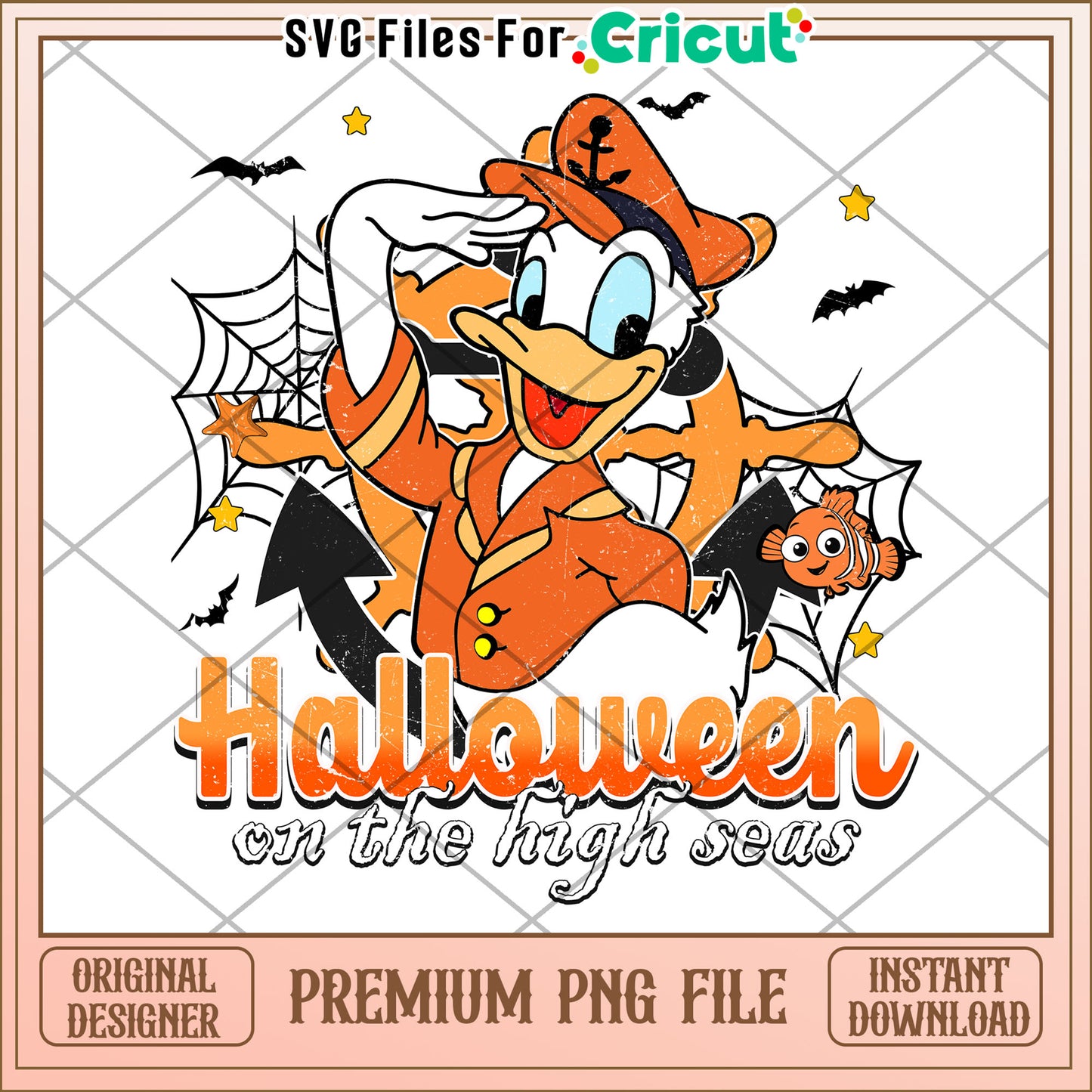 Donald on the hight street png, hallow png, halloween wallpaper png