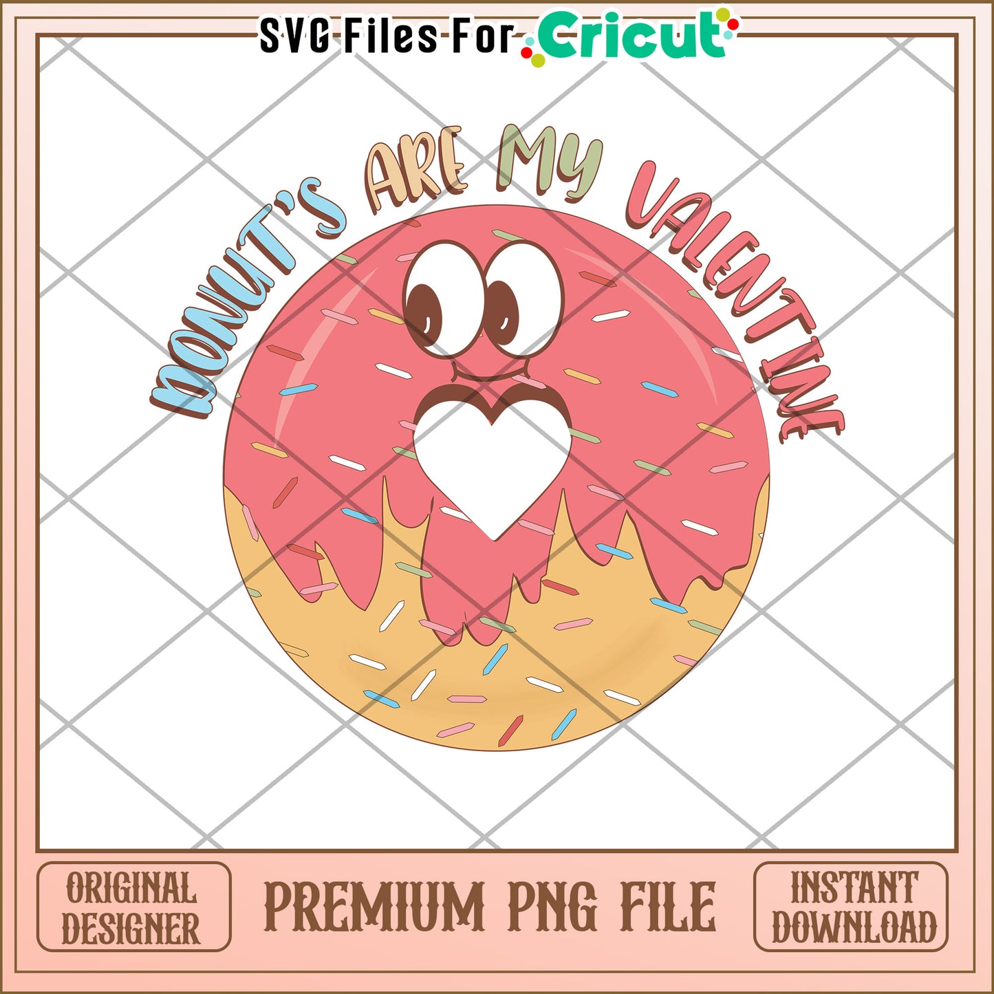Donut Valentines Day PNG Design