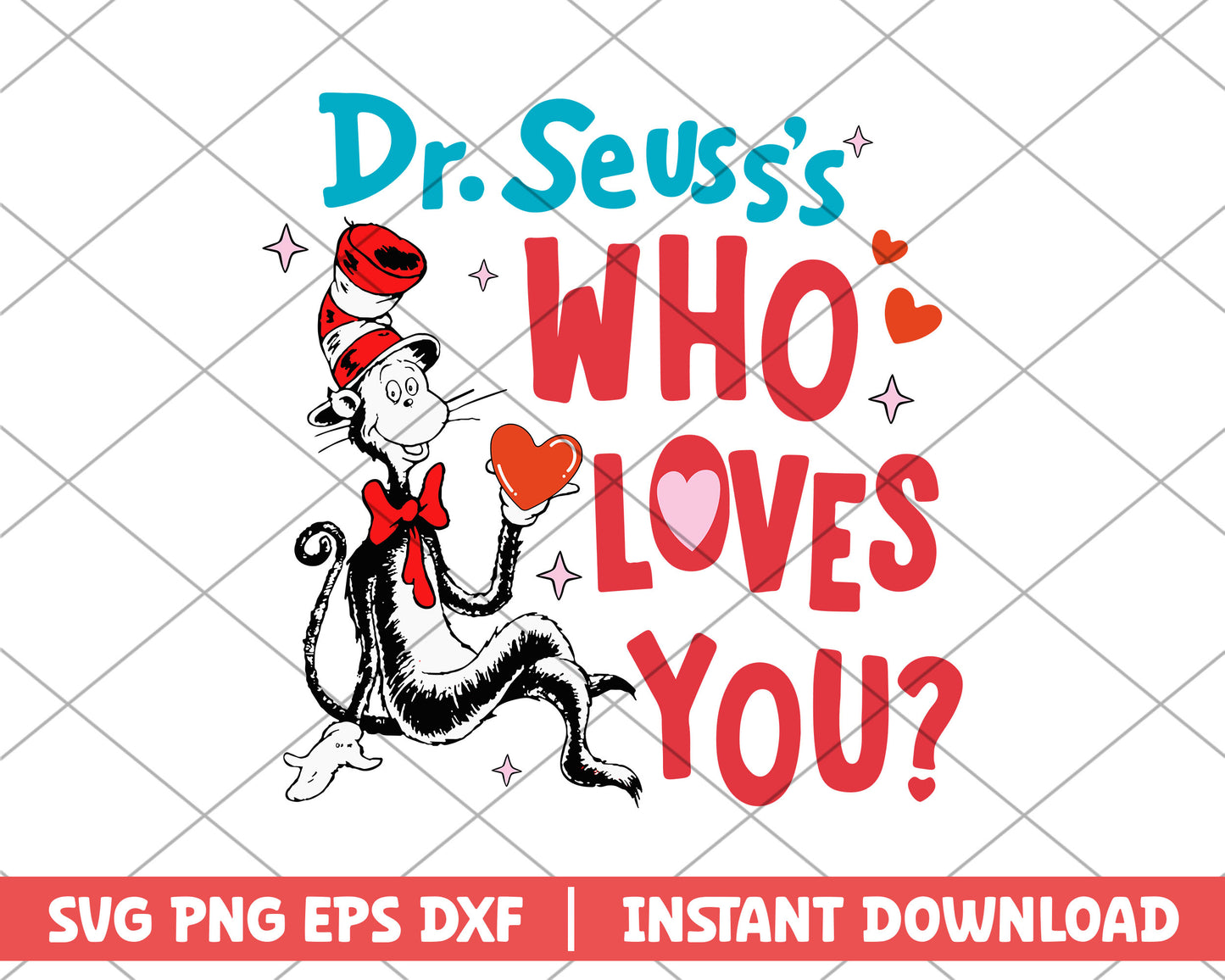 Dr.seuss who love you svg