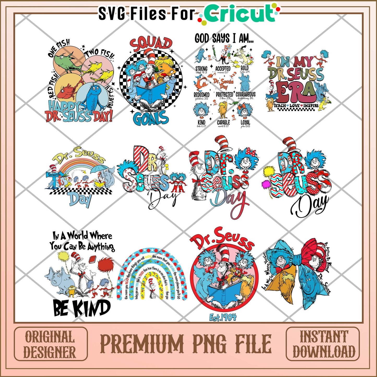 Dr Seuss Day Bundle PNG Fun Designs for Creative Projects