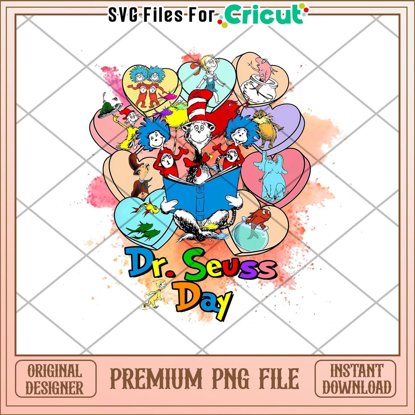 Dr Seuss Day Colorful PNG Art for Kids Activities Download