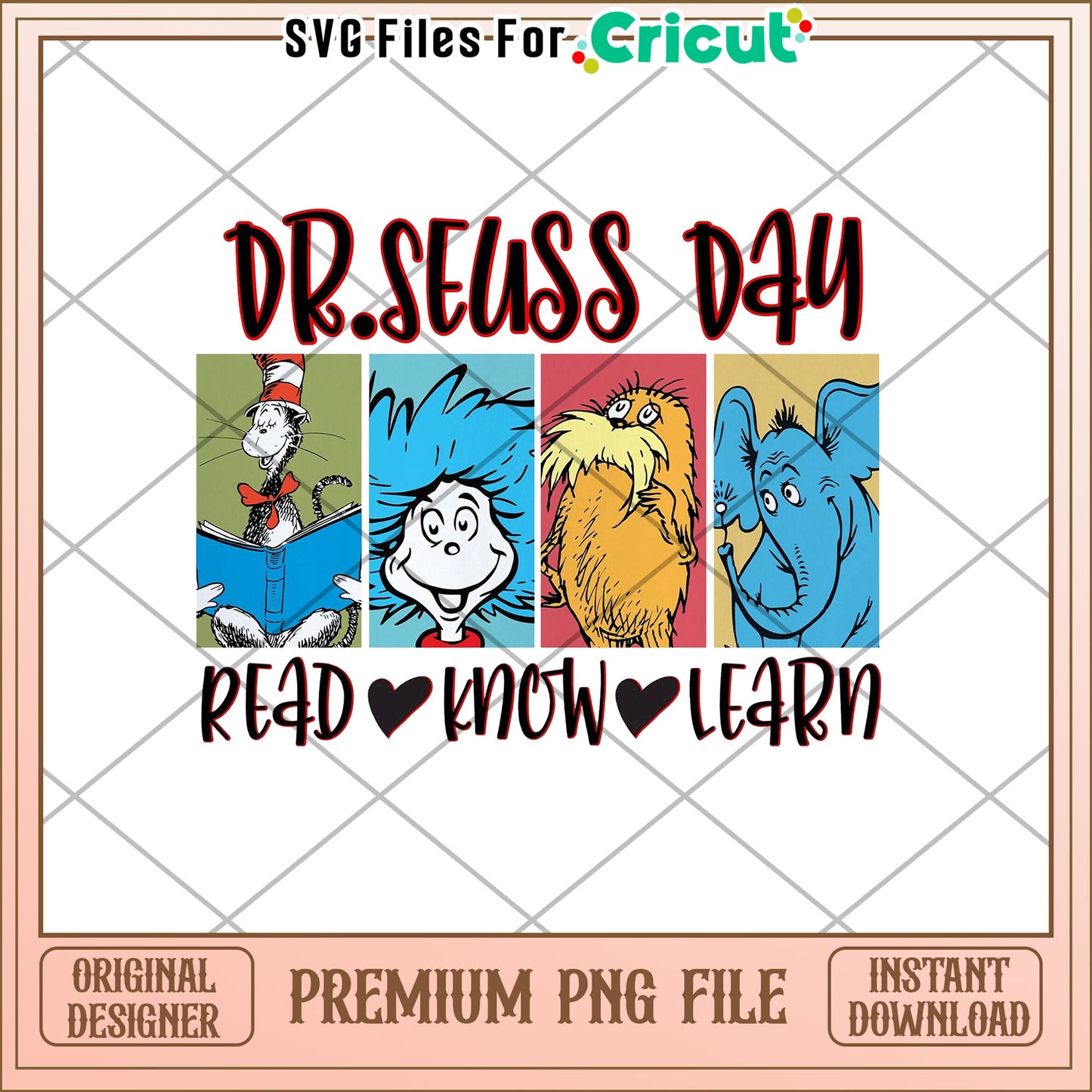 Dr Seuss Day PNG Read Know Learn