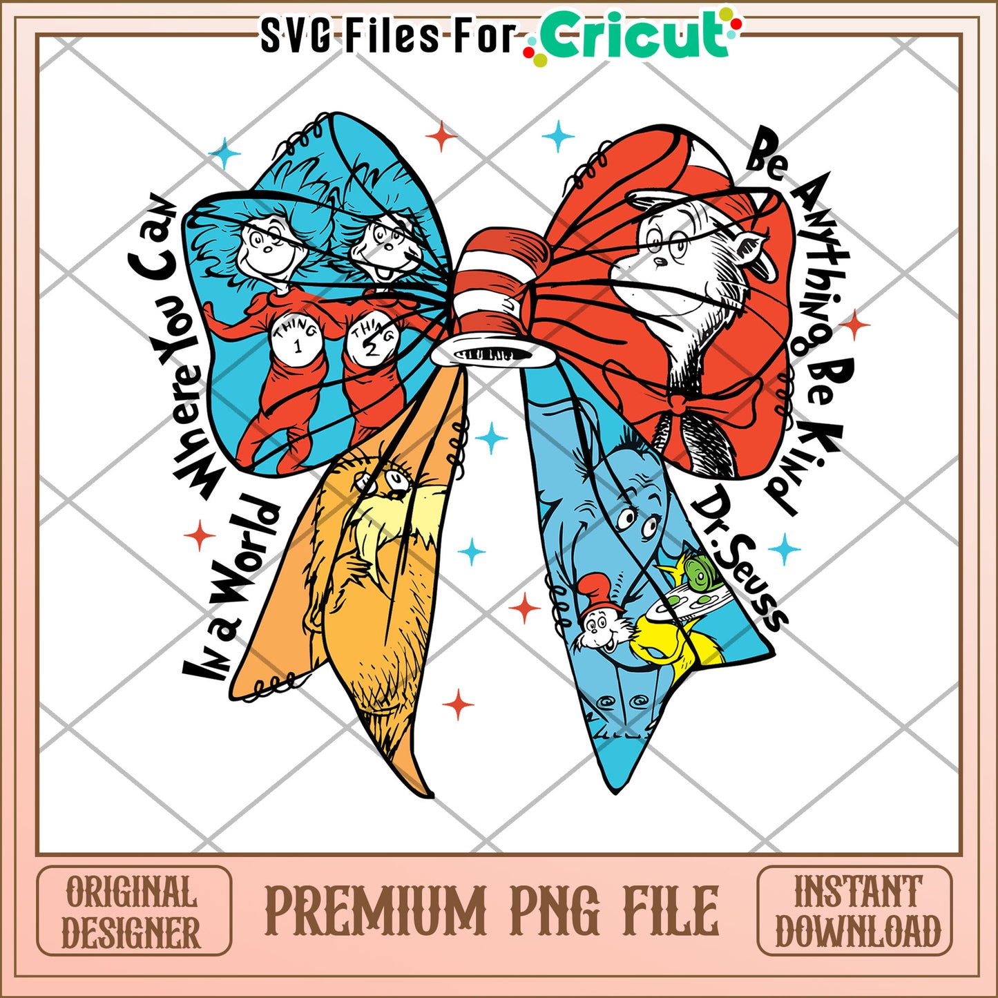 Dr Seuss Inspired Butterfly Graphic Premium PNG Download