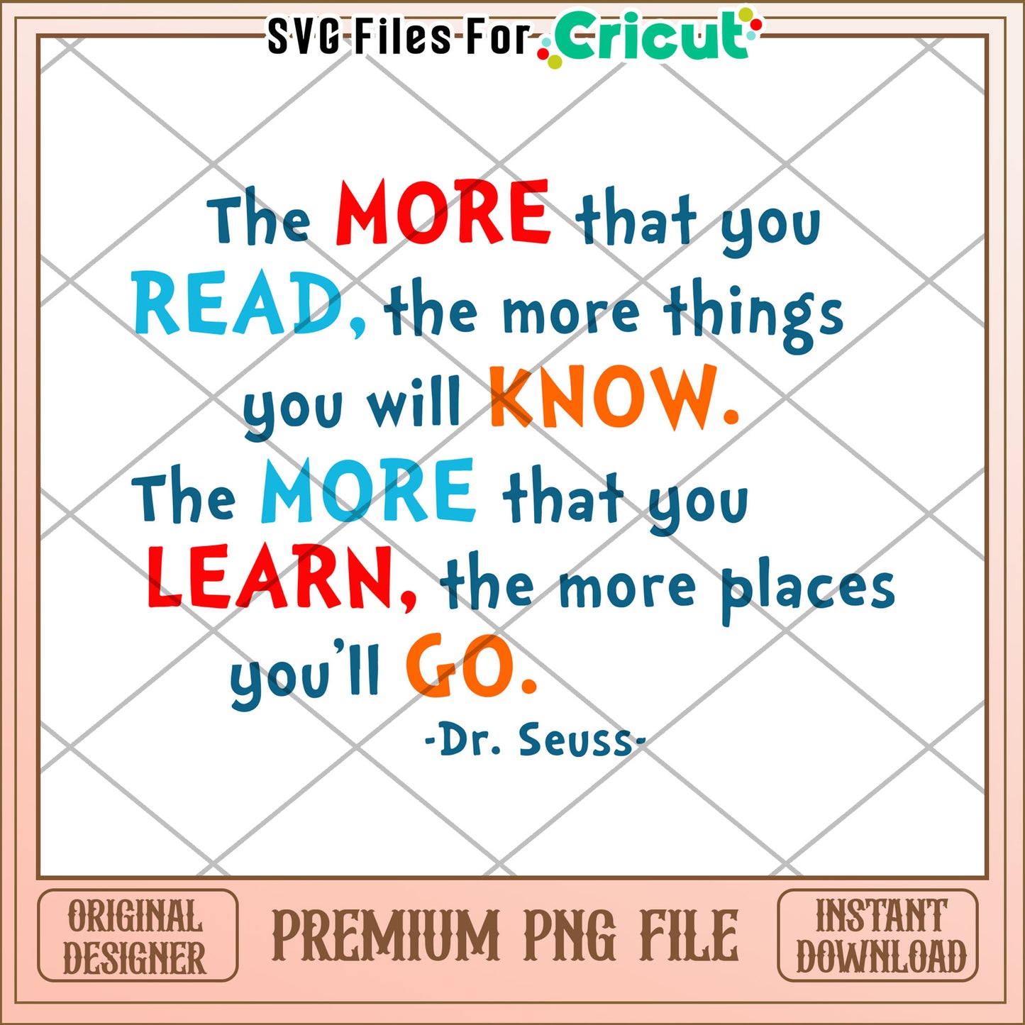 Dr Seuss Quote PNG Printable Instant Download