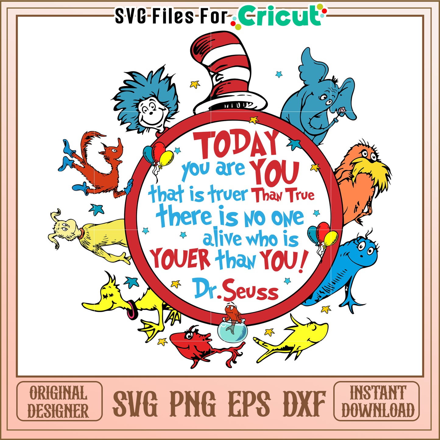 Dr Seuss SVG Design You Are You