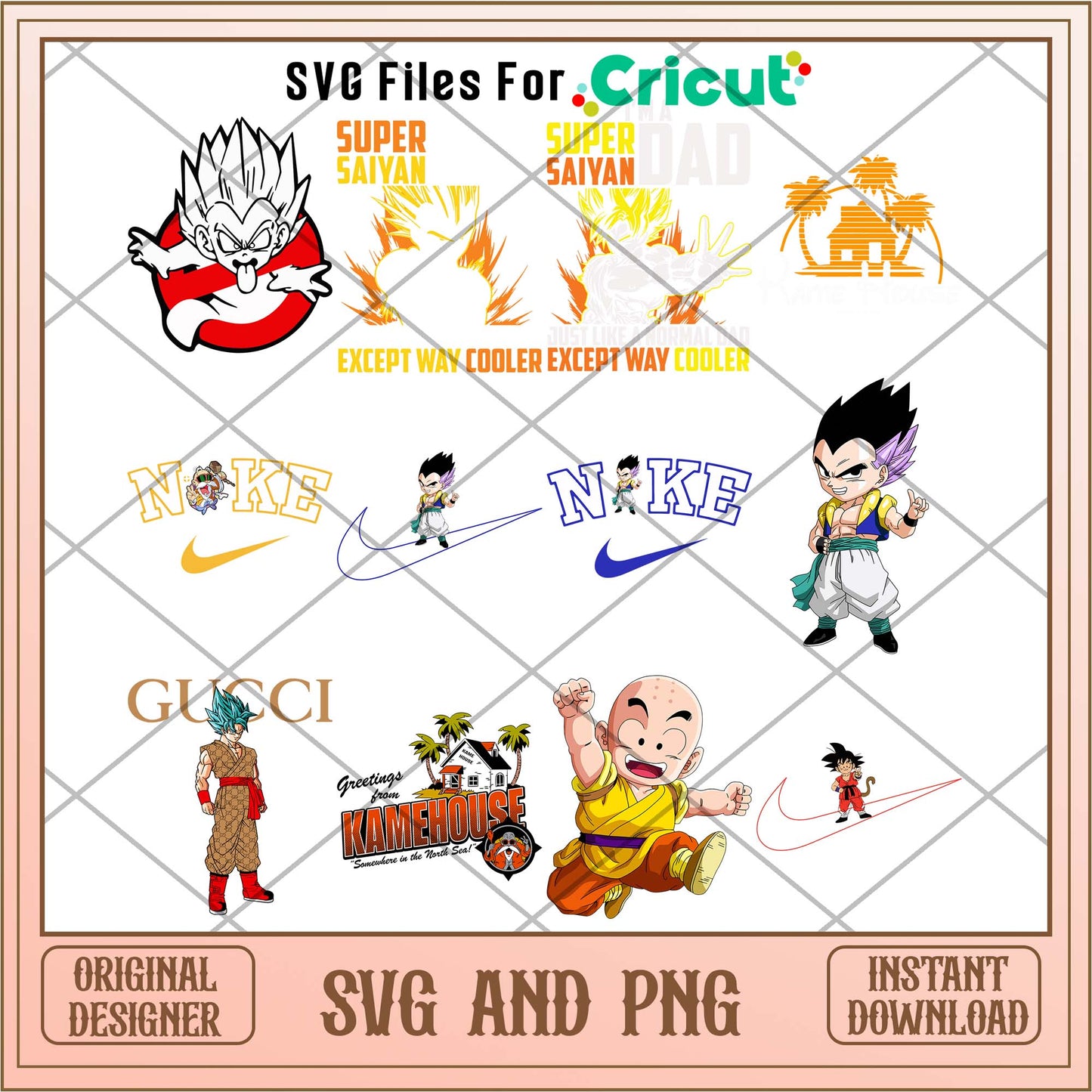 Dragon ball svg bundle, Super Saiyan dad svg bundle - Svgfileforcricut