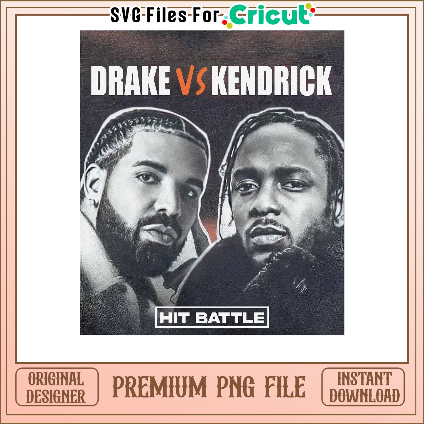 Drake versus Kendrick, premium PNG file for instant download