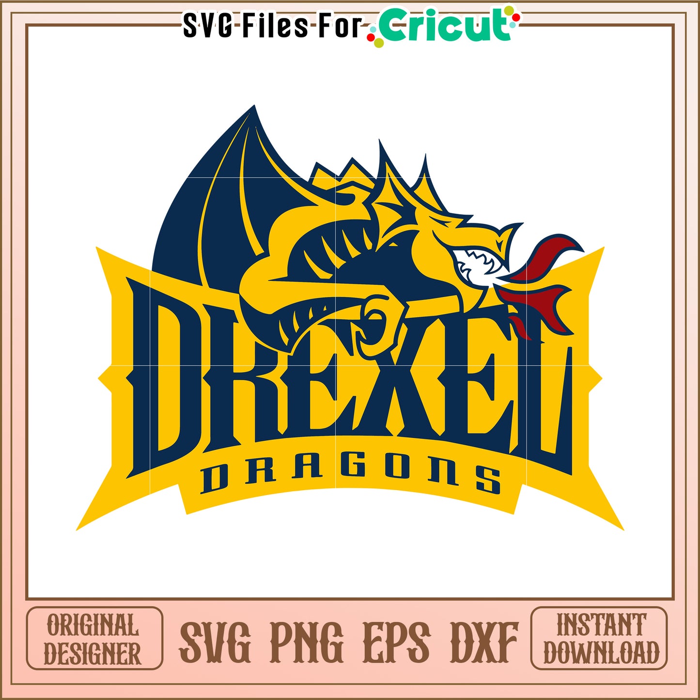 Drexel Dragons SVG Design for Cricut, Perfect for Custom Projects and Crafts