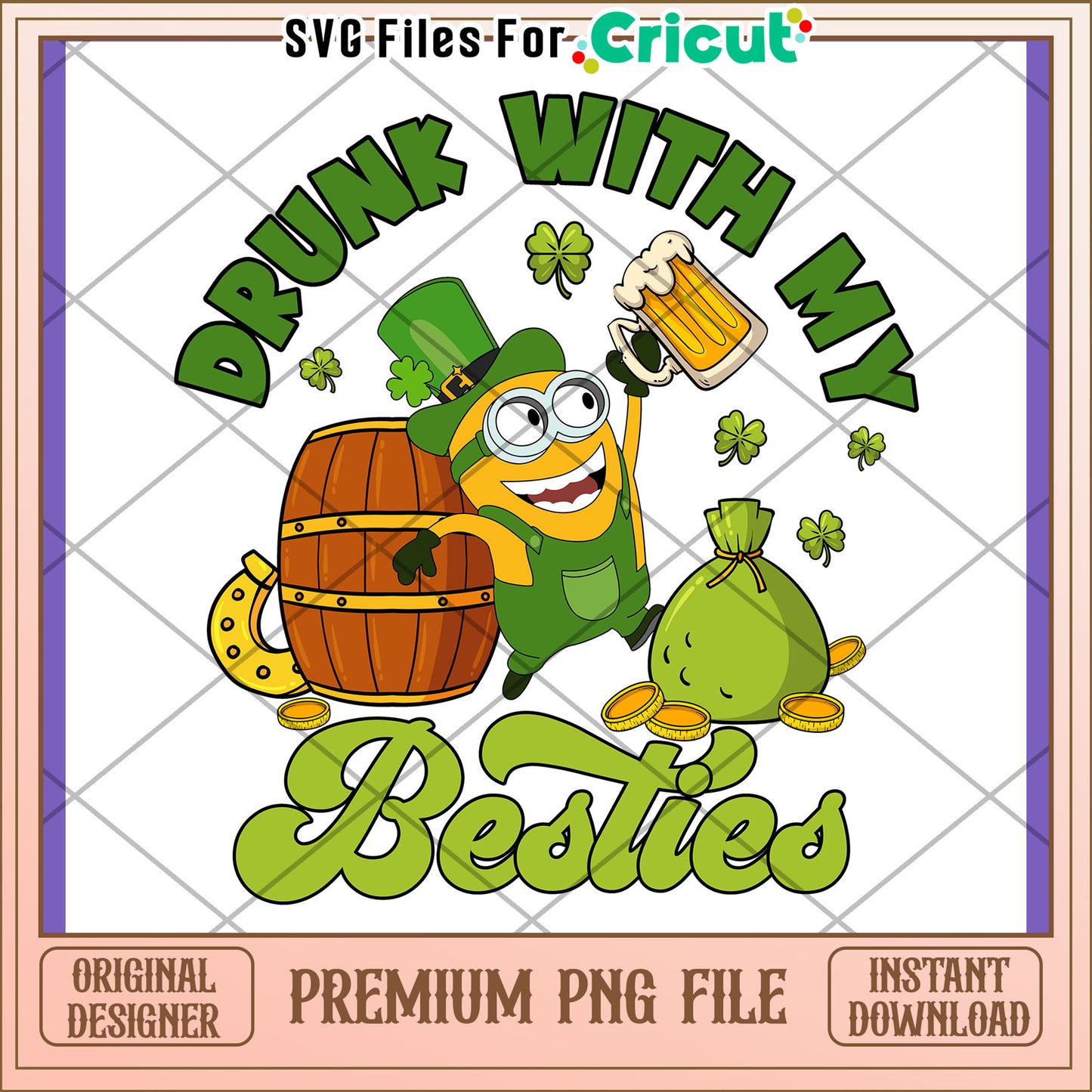 Drunk With My Besties Fun PNG Design for Parties