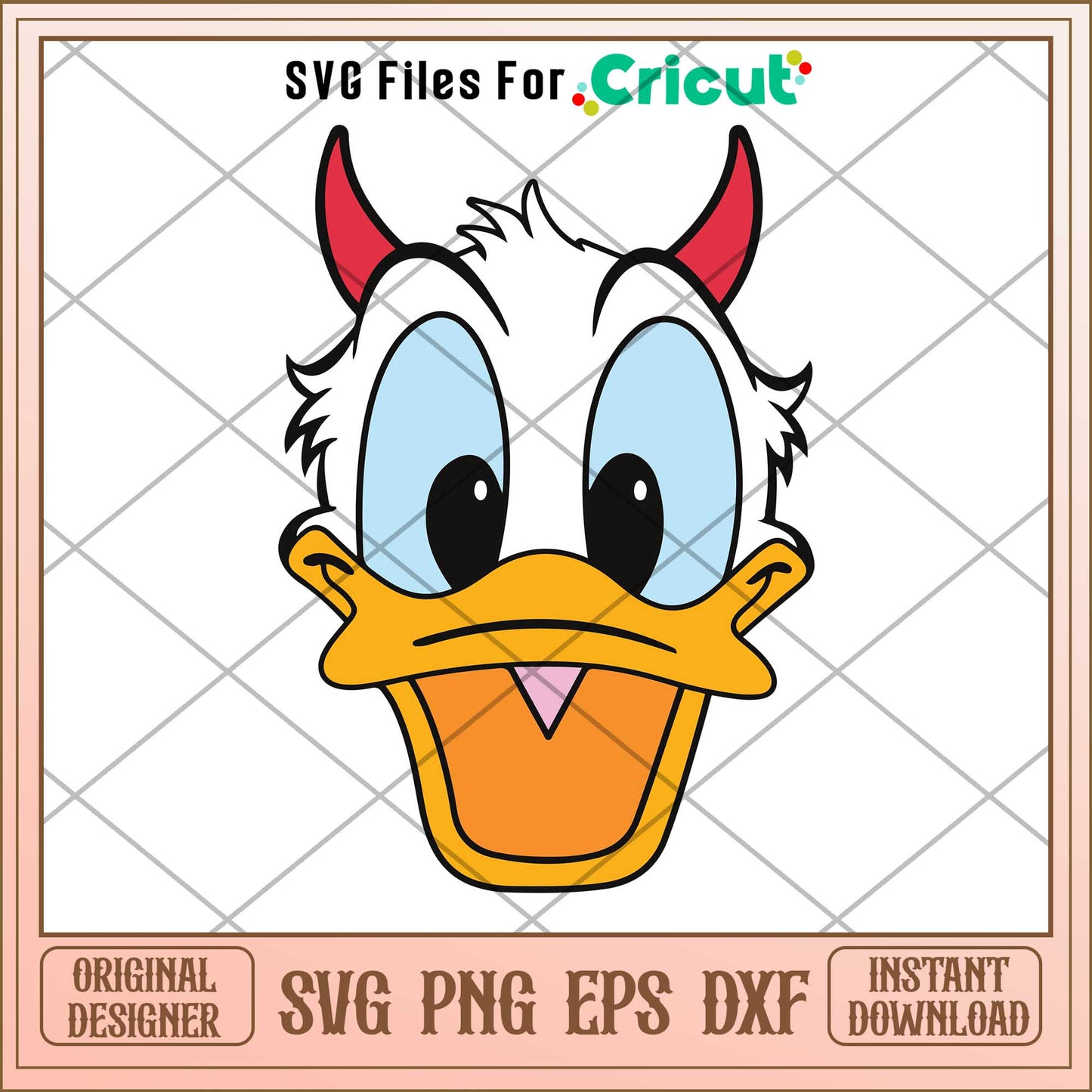 Duck donald head svg, Disney characters svg, Digital Download
