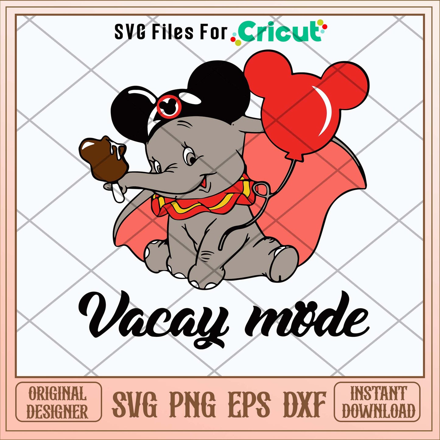 Dumbo Vacay Mode Svg