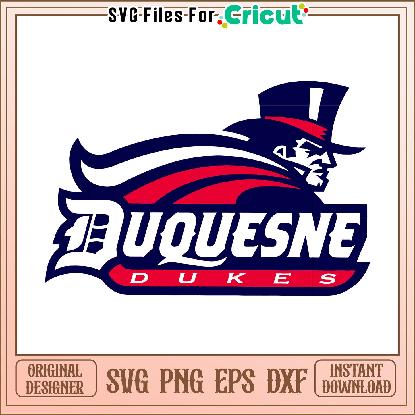 Duquesne Dukes Logo SVG Design, Perfect for Cricut and Other Crafts