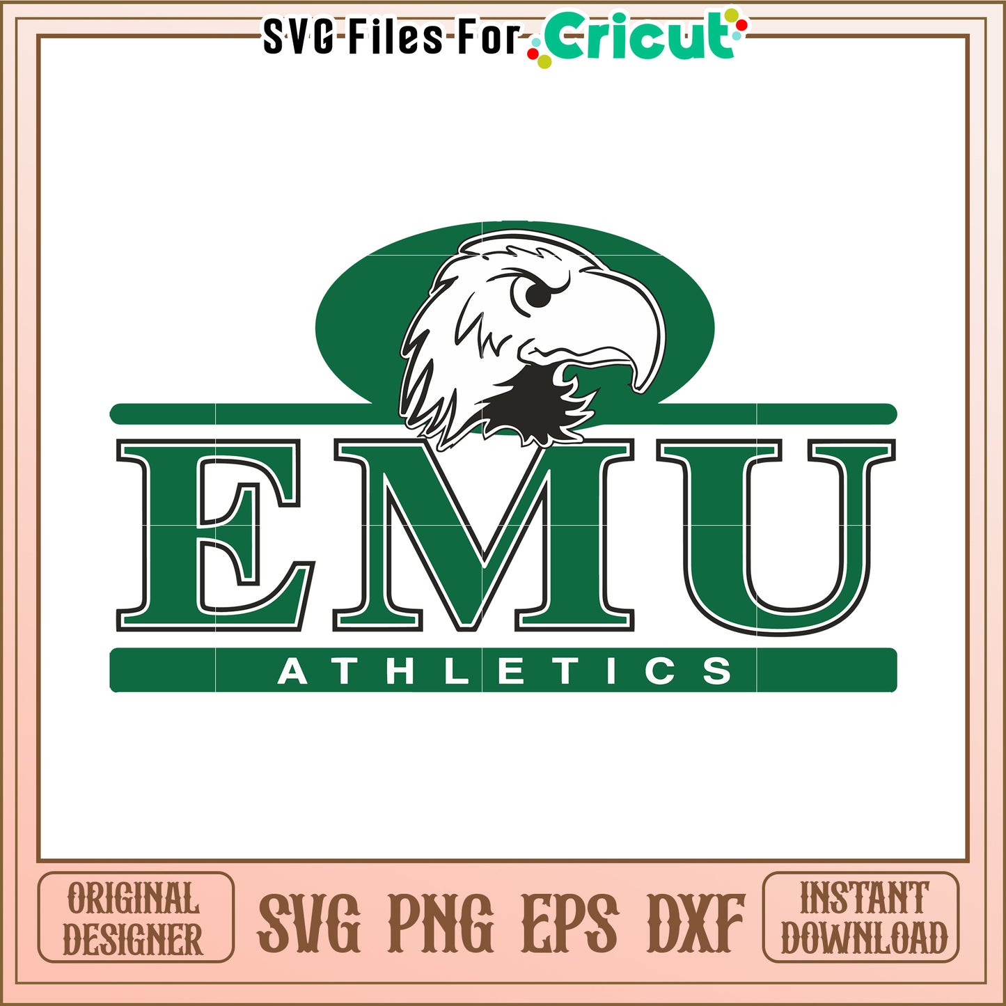 EMU Athletics SVG Design for Cricut, Instant Download for Crafters