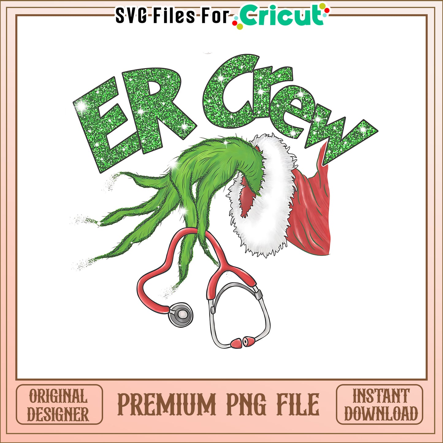 ER crew emergency room grinch png, grinch at disney png