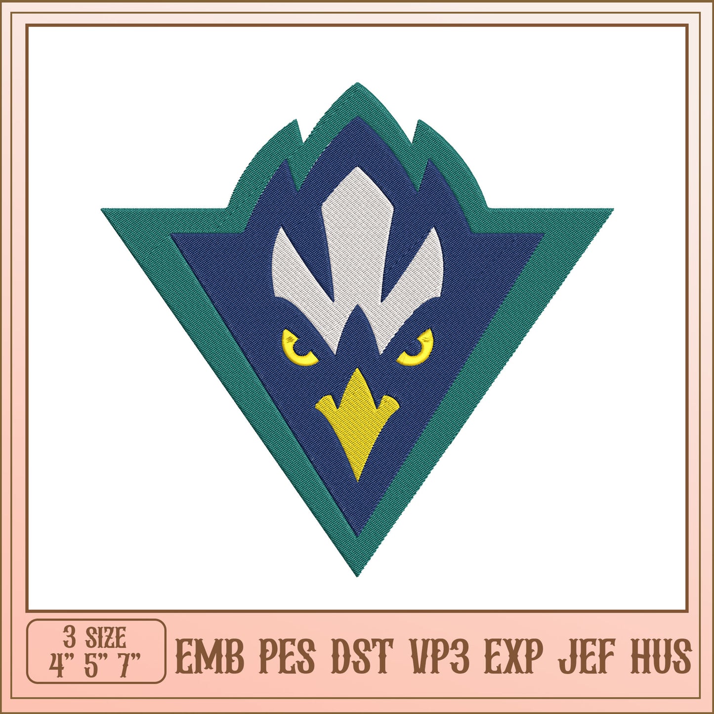 Eagle Head Embroidery Design - EMB PES DST VP3