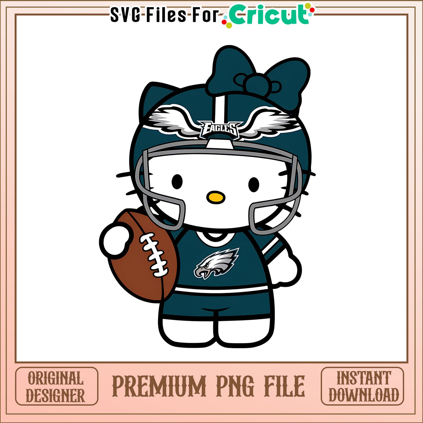 Eagles Hello Kitty helmet png, Philadelphia Eagles png, NFL png