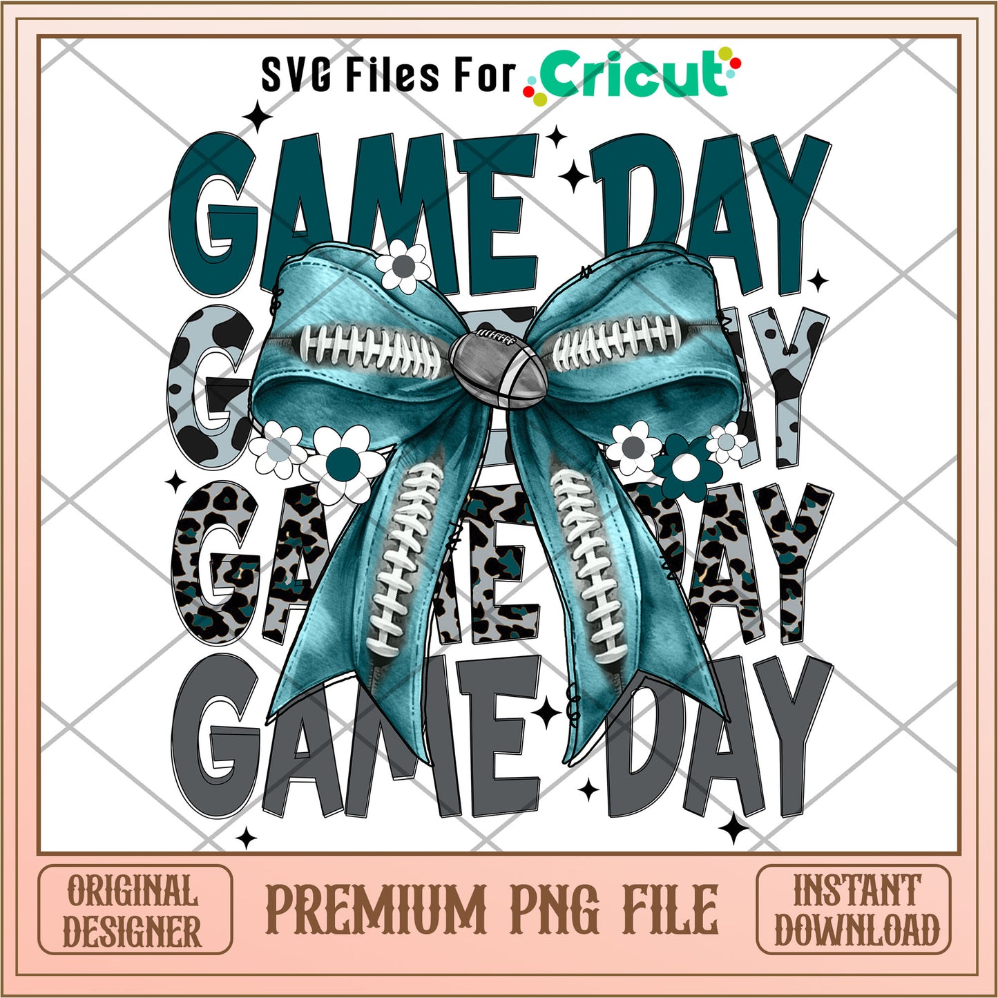 Eagles coquette football bow png, Philadelphia Eagles png, NFL png