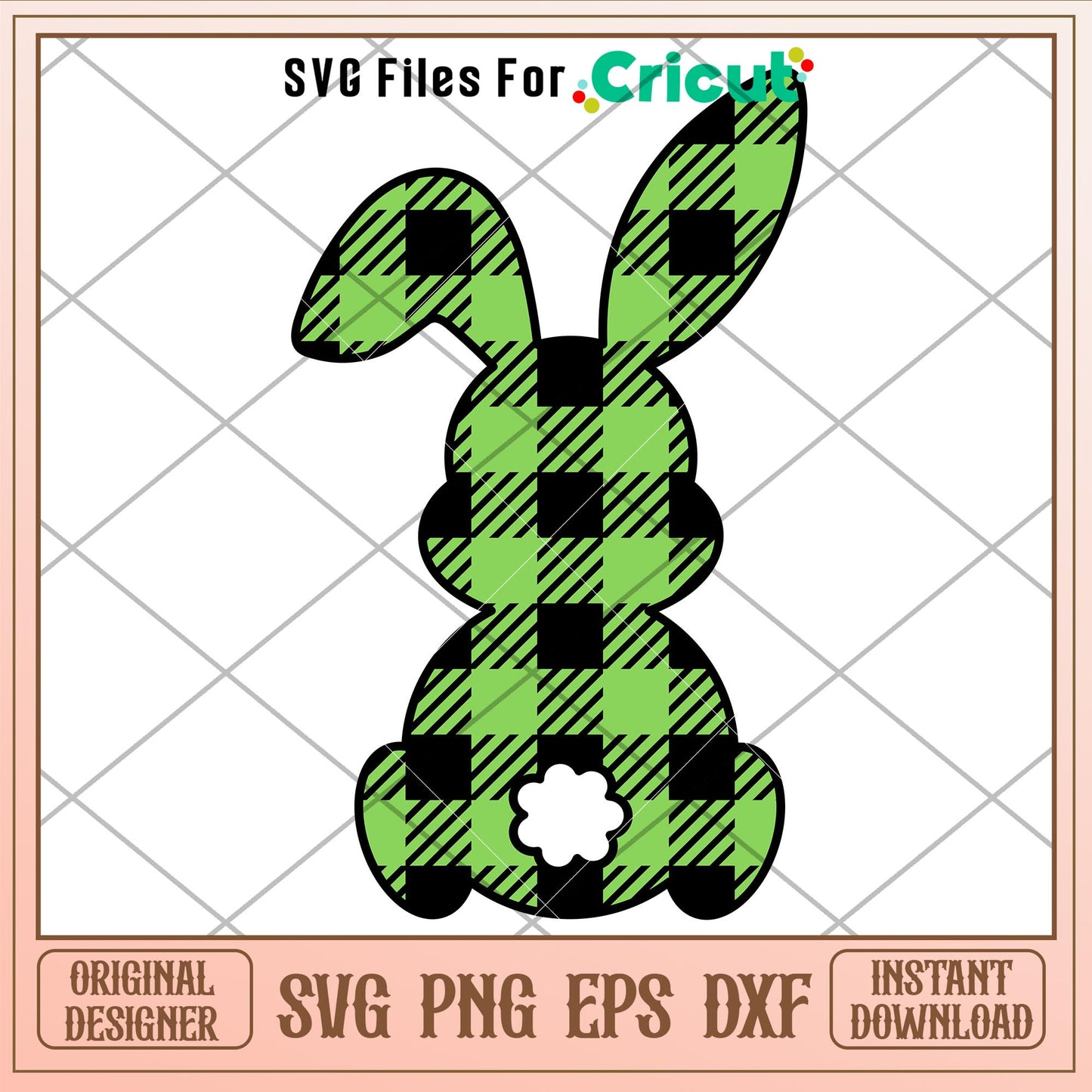 Easter Bunny Buffalo Plaid, Easter Bunny Buffalo Plaid Svg