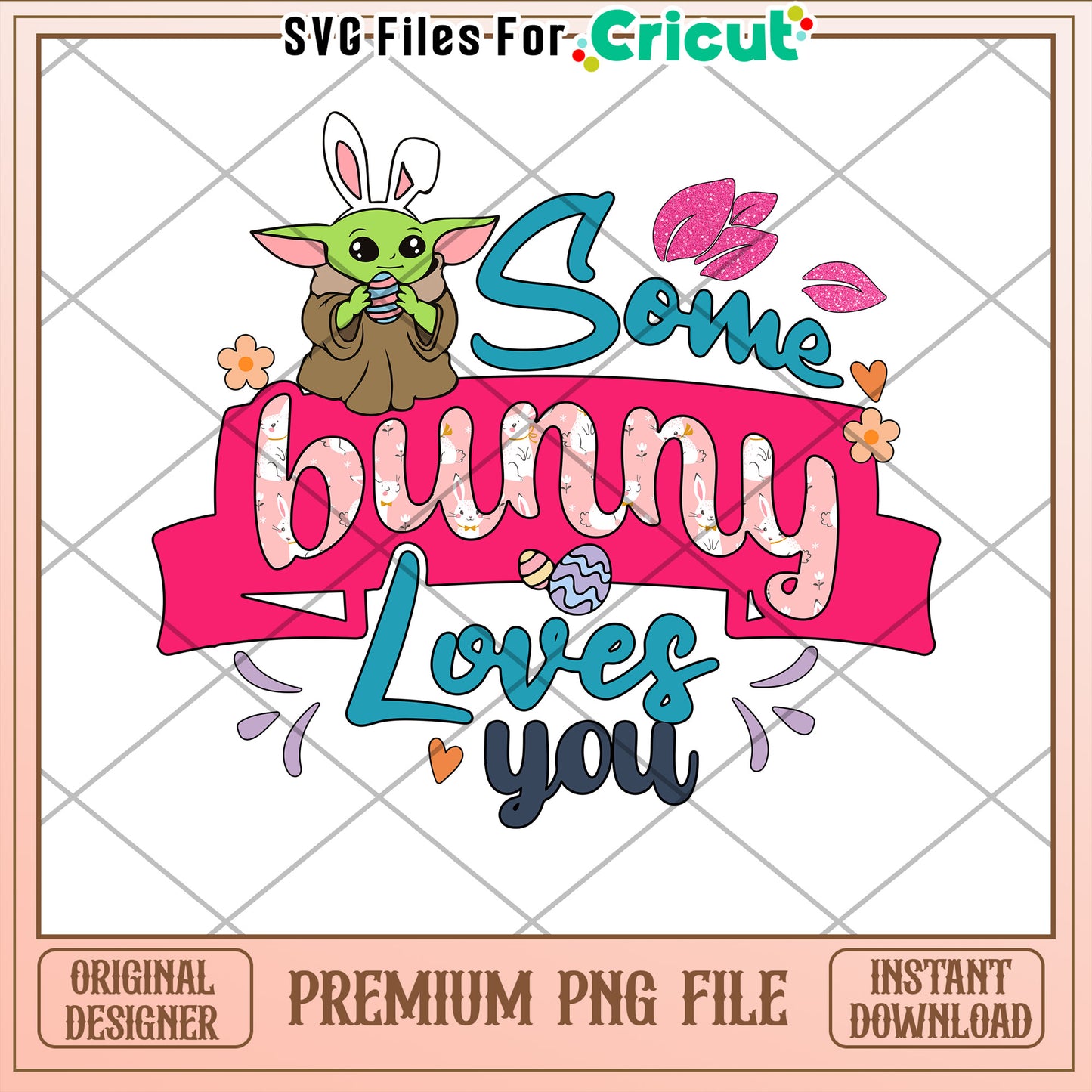 Easter Bunny Yoda PNG Cricut Design