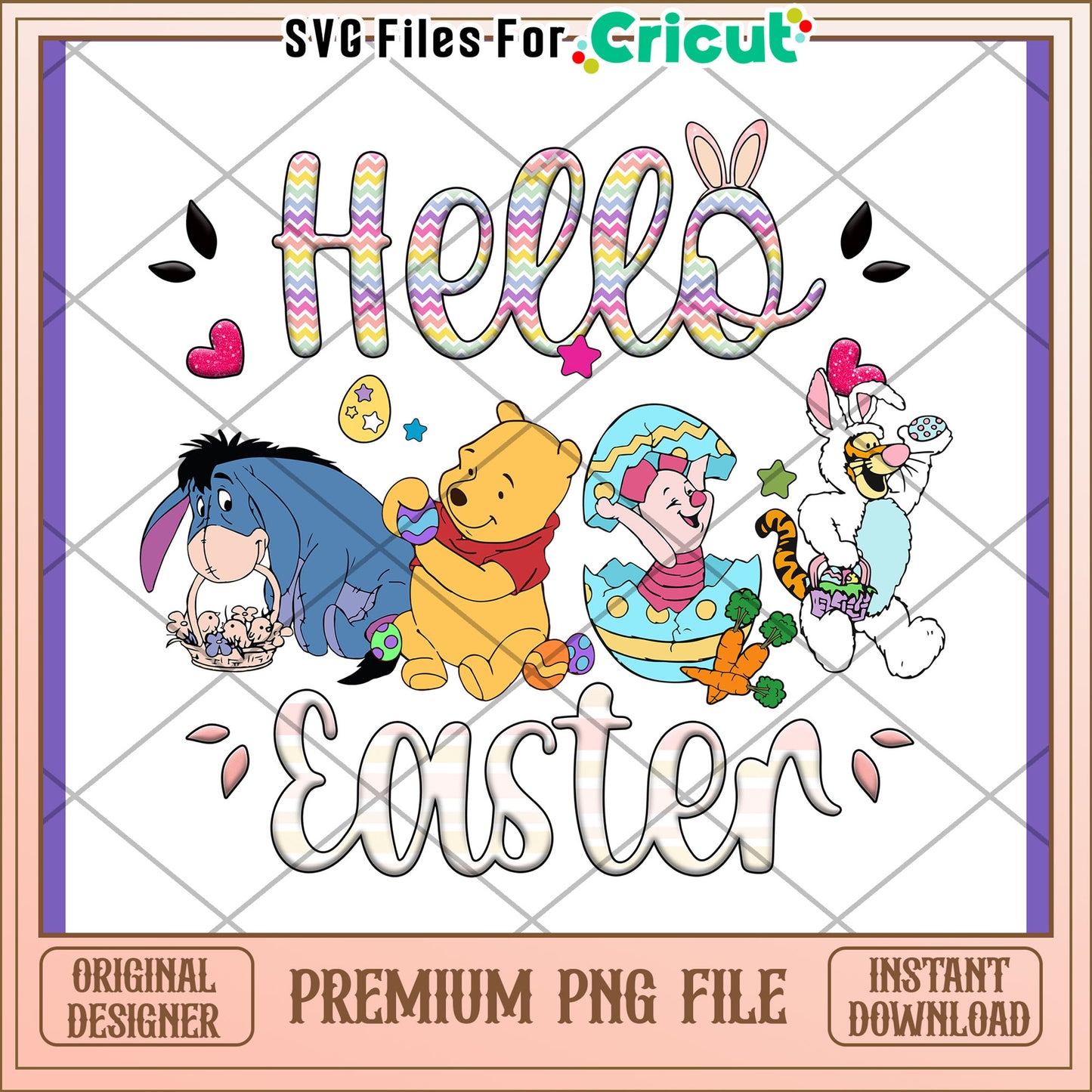 Easter Celebration PNG Design with Cute Characters