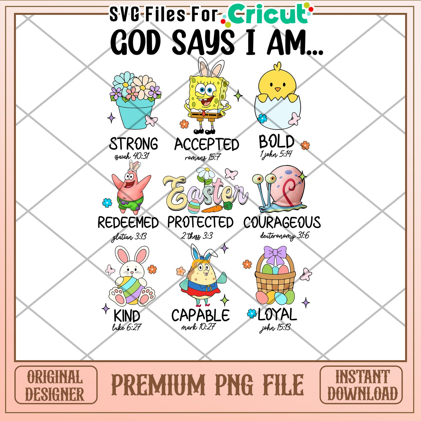 Easter God Says I Am PNG Bundle