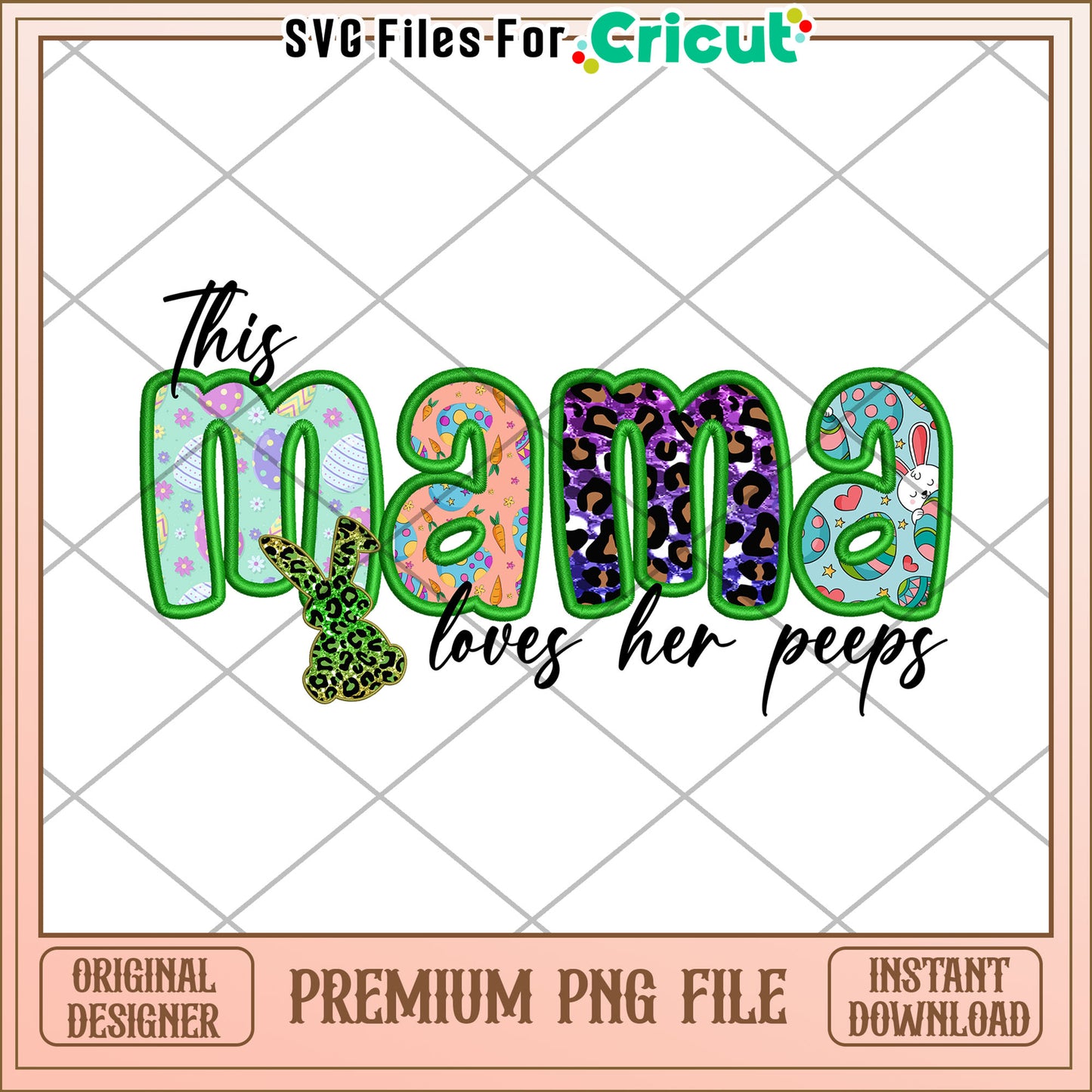 Easter Mama PNG Design Printable