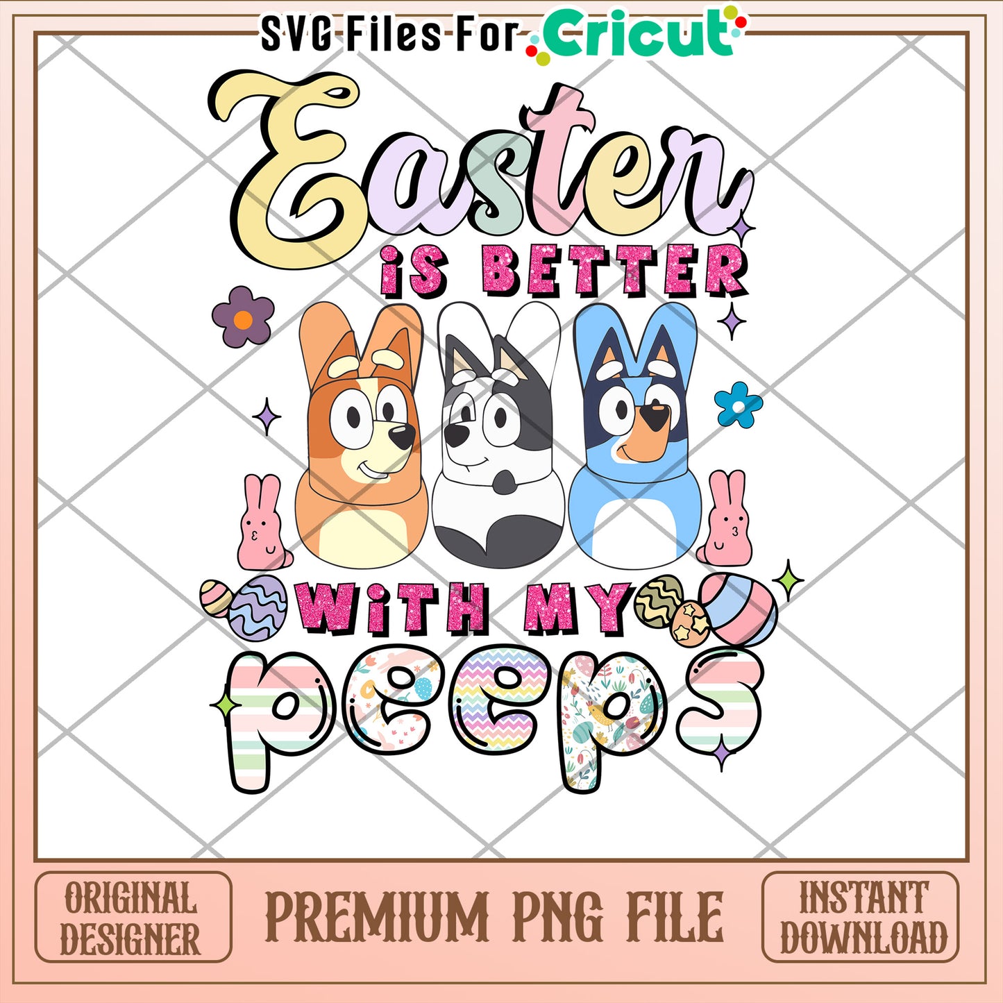Easter Peeps PNG Sublimation Design