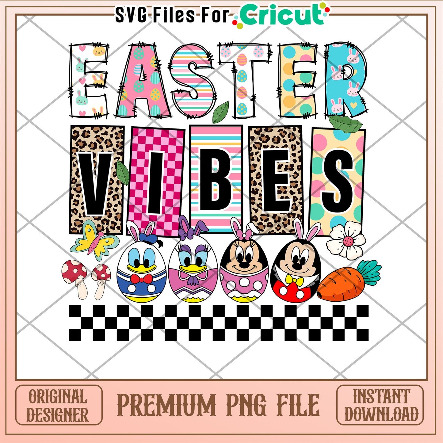 Easter Vibes PNG Sublimation Design
