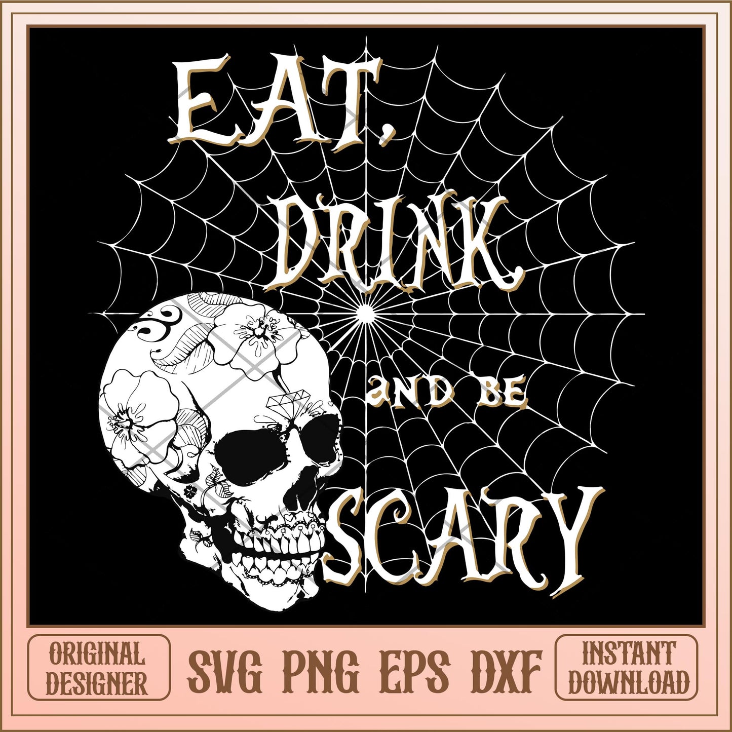 Eat drink and be scary halloween svg, halloween characters svg, digital download