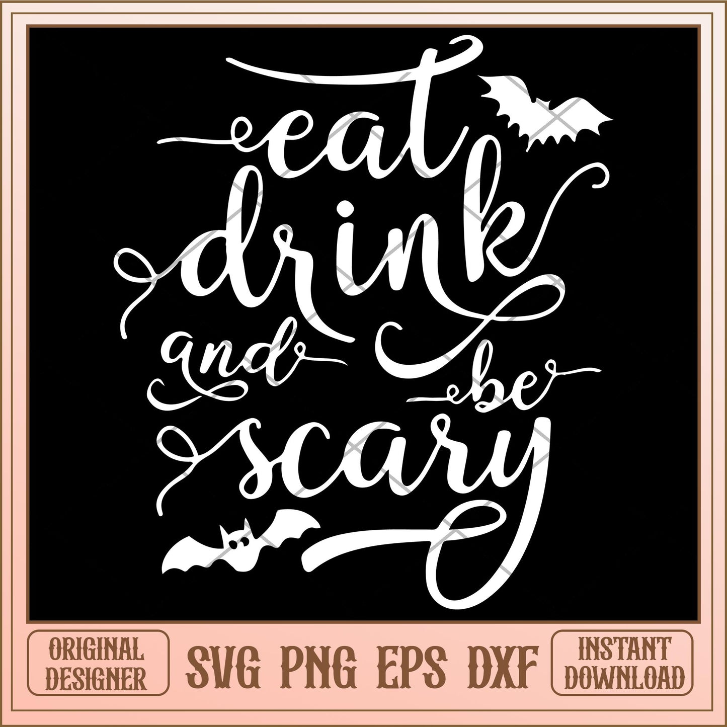 Eat drink and be scary svg, Disney characters svg, Digital Download
