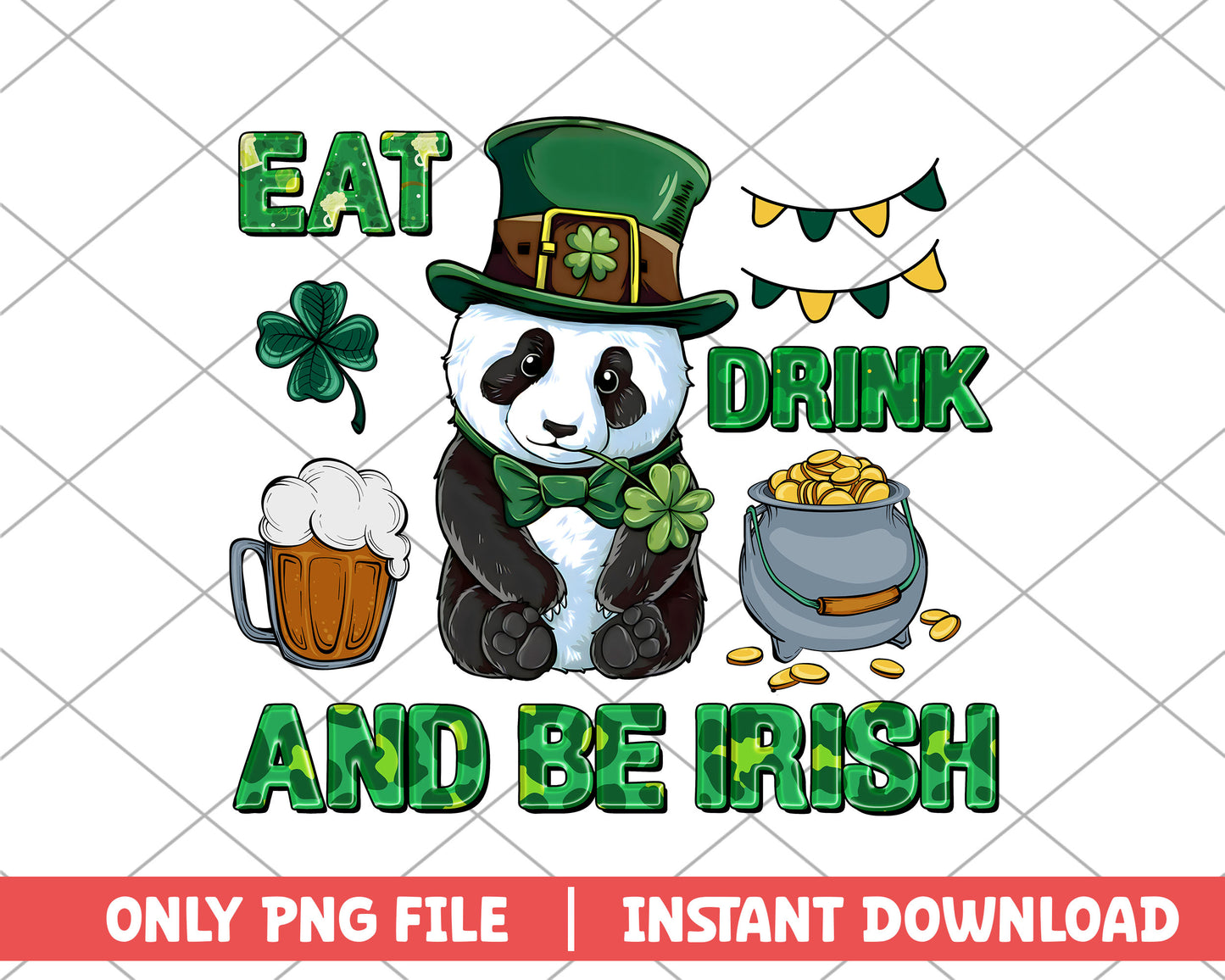 Eat drink end be irish st.patrick day png