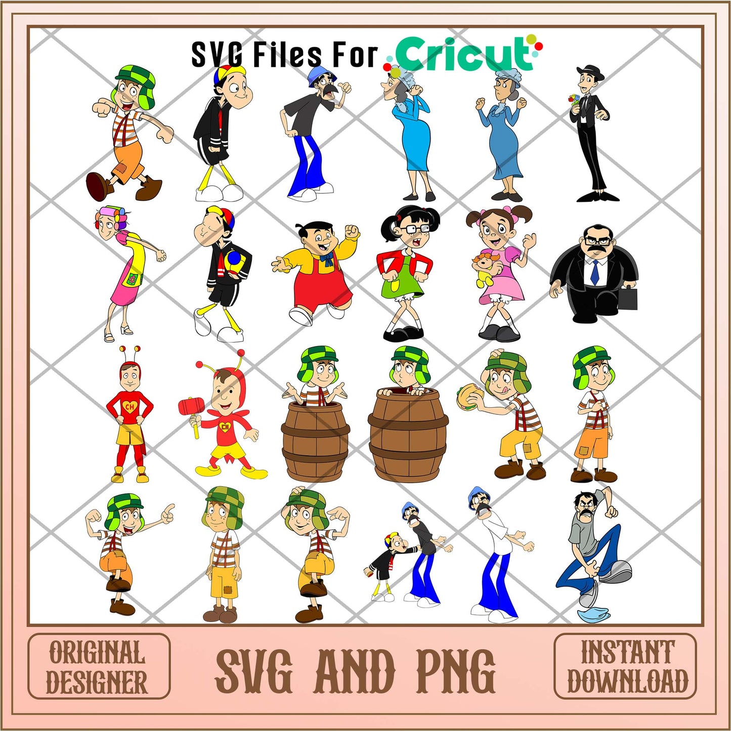 El chavo cartoon characters svg bundle