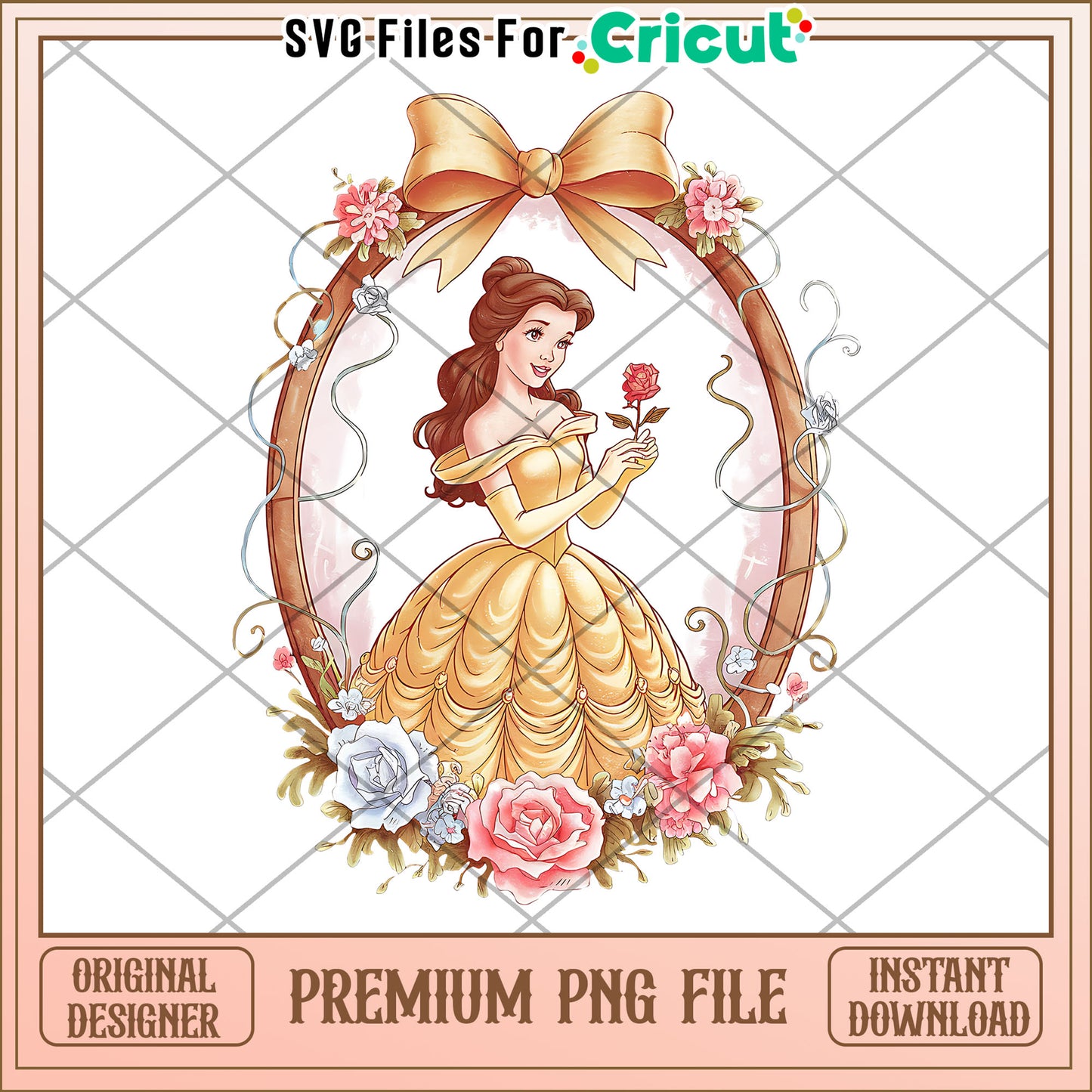 Elegant Belle PNG Design for Crafts, perfect for DIY projects