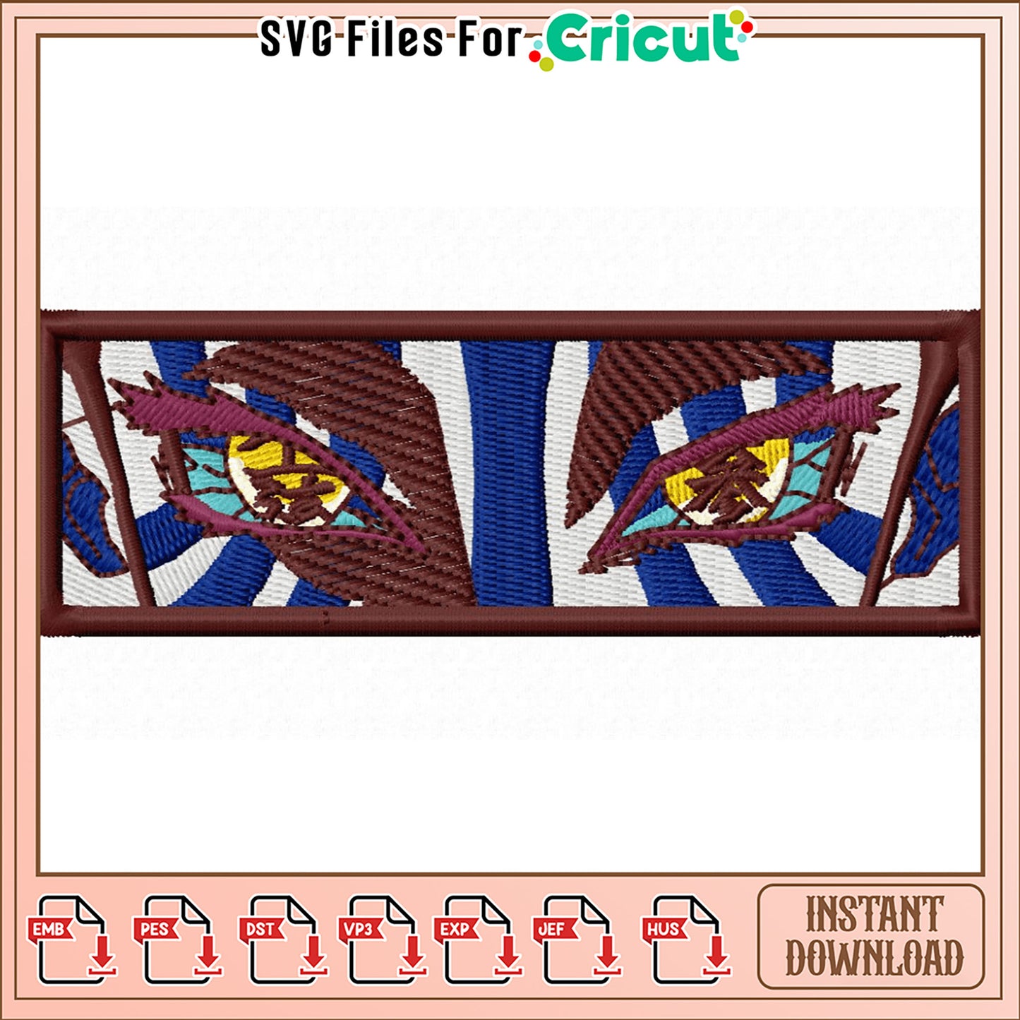 Embroidery Design Anime Eyes Instant Download