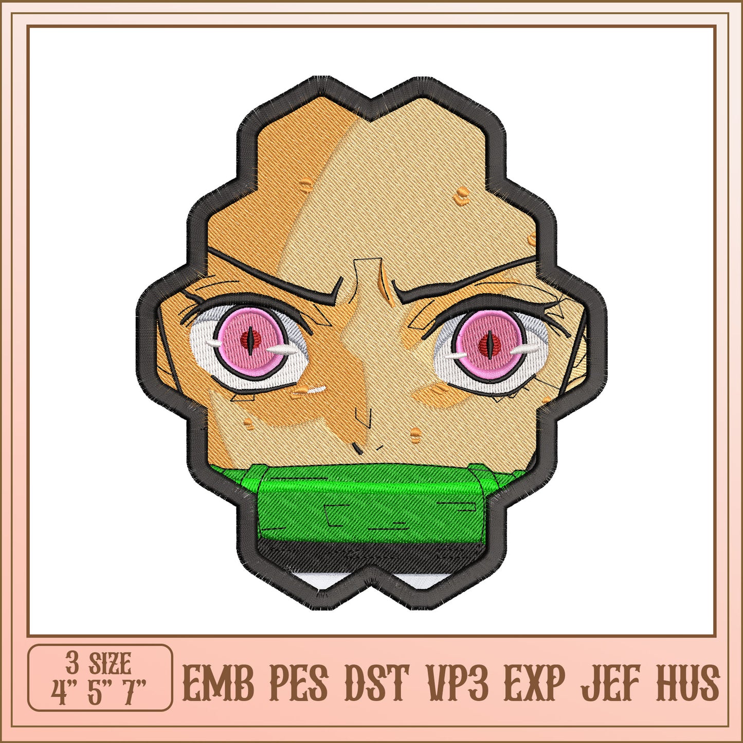 Embroidery Design Anime Face Patch