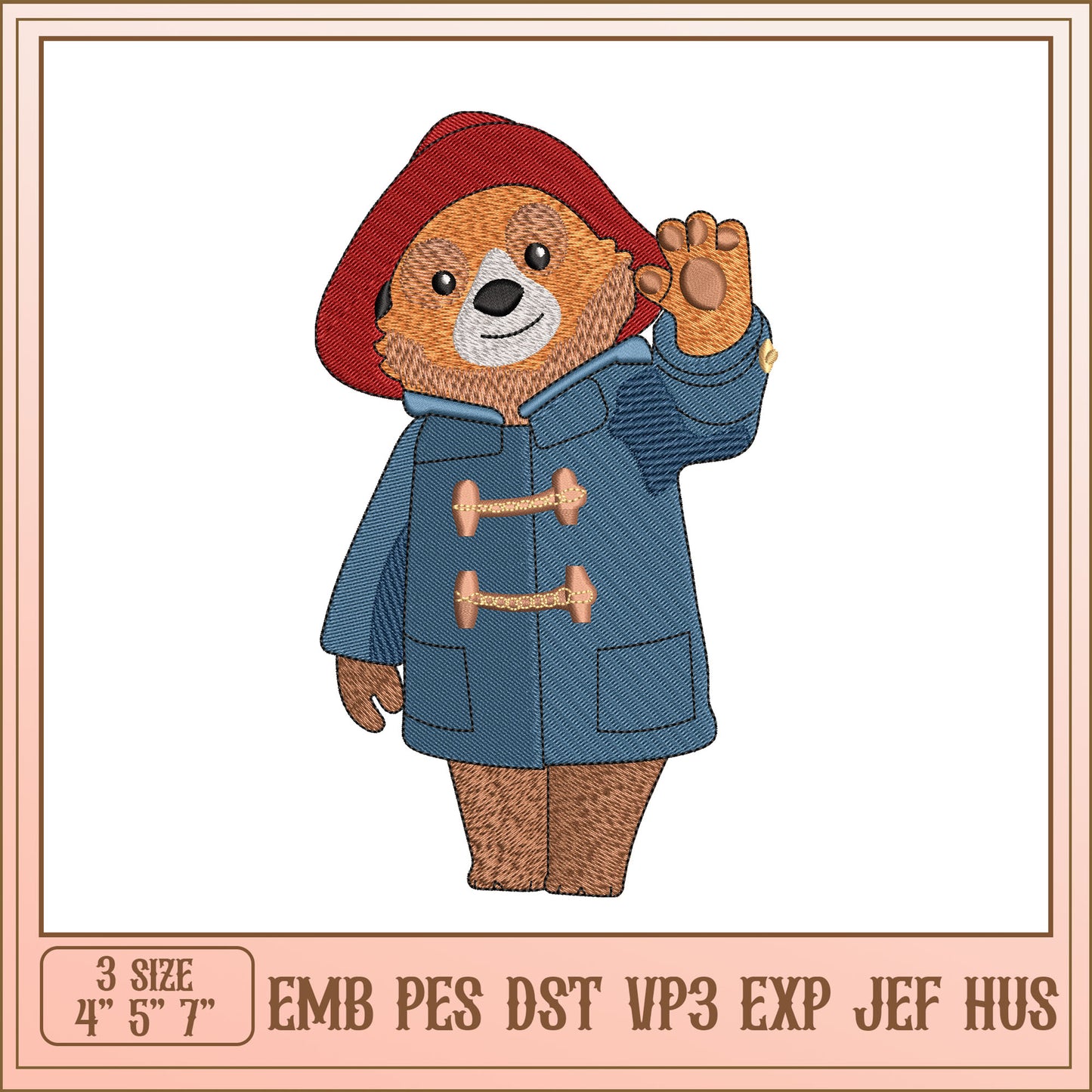 Embroidery Design Cute Bear