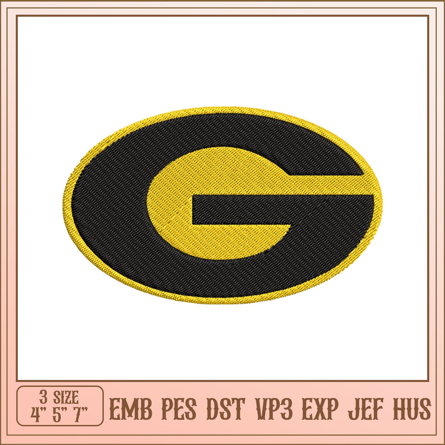 Embroidery Design G Logo - 3 Sizes