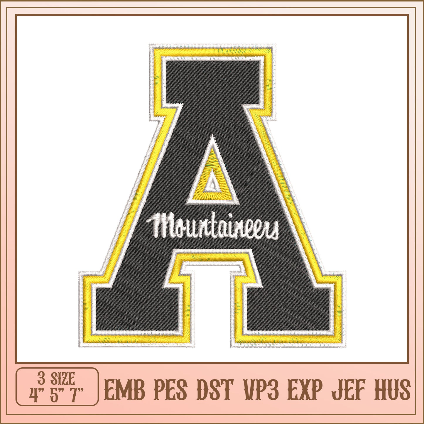 Embroidery Design Letter A Mountaineers
