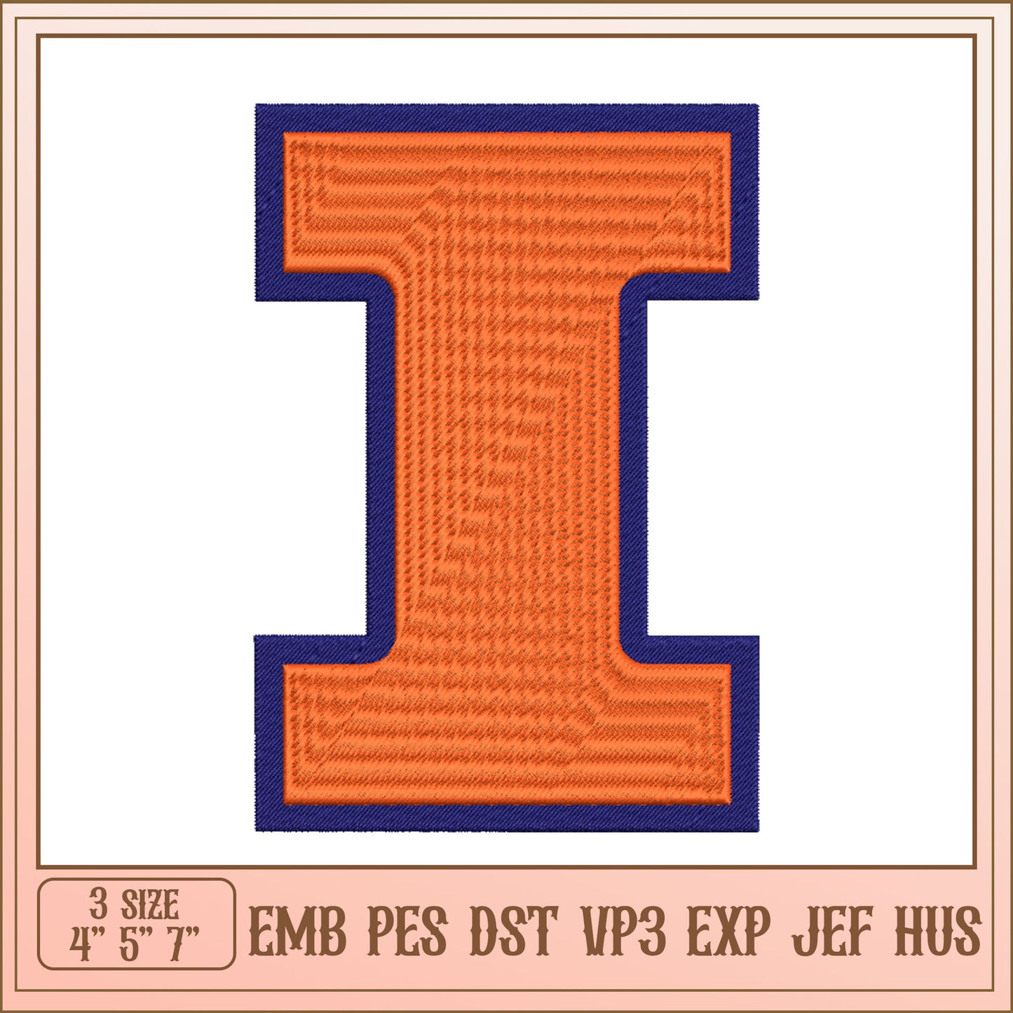 Embroidery Design Letter I