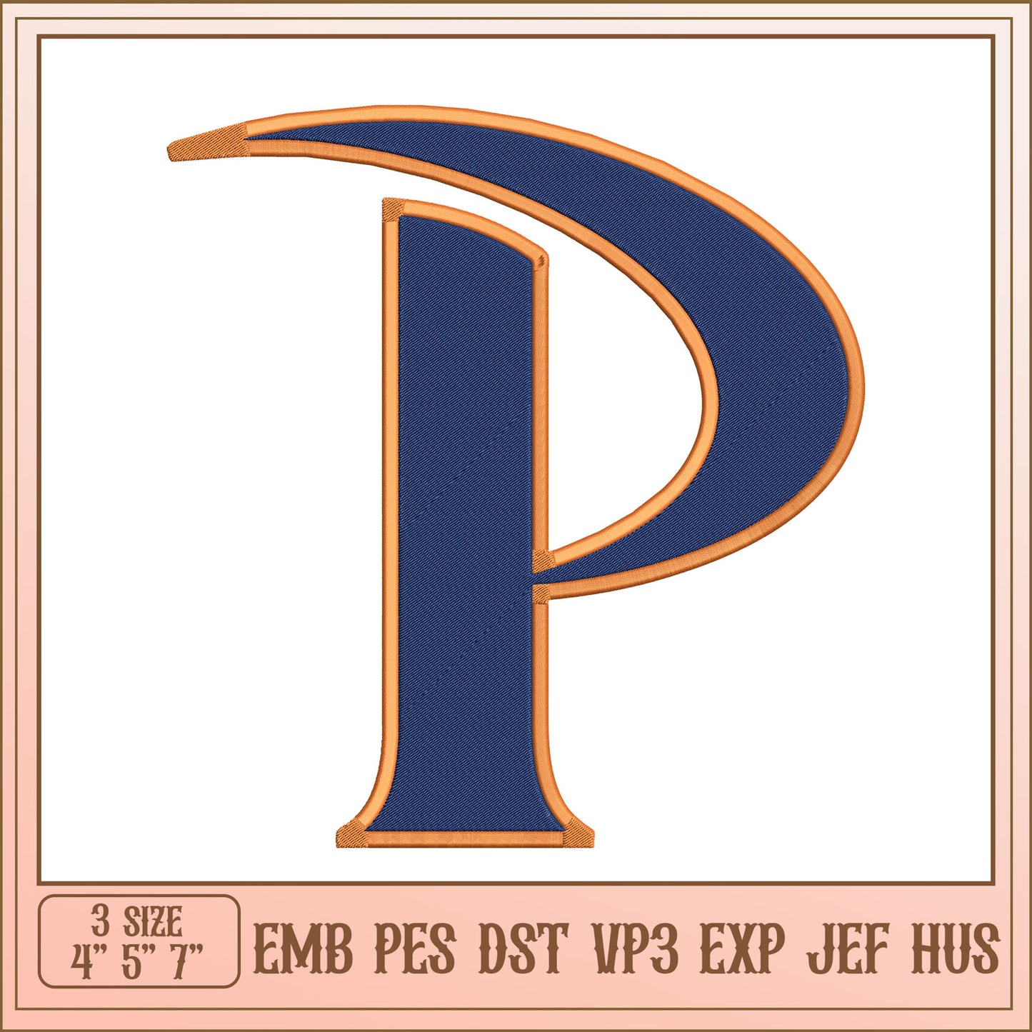 Embroidery Design Letter P