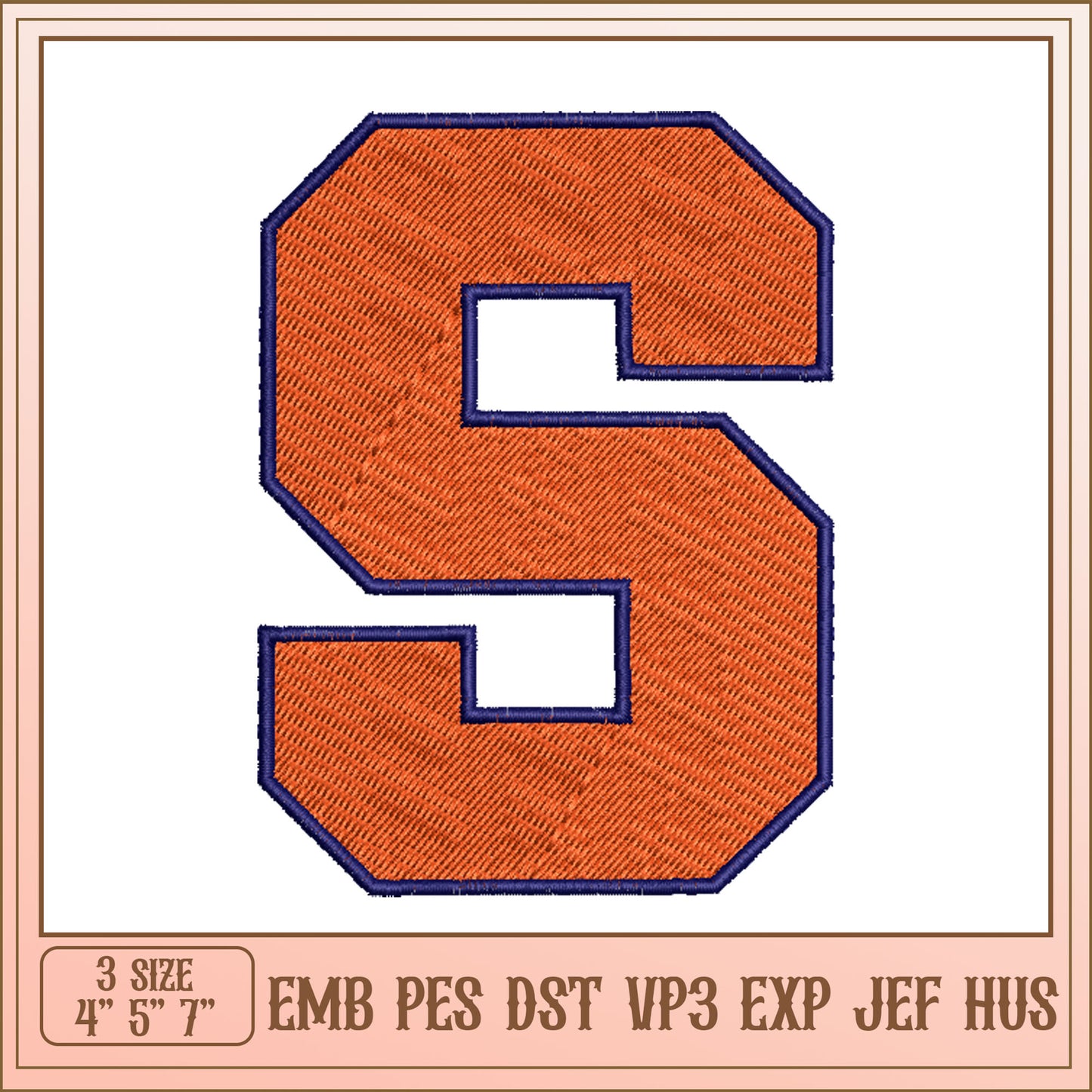 Embroidery Design Letter S