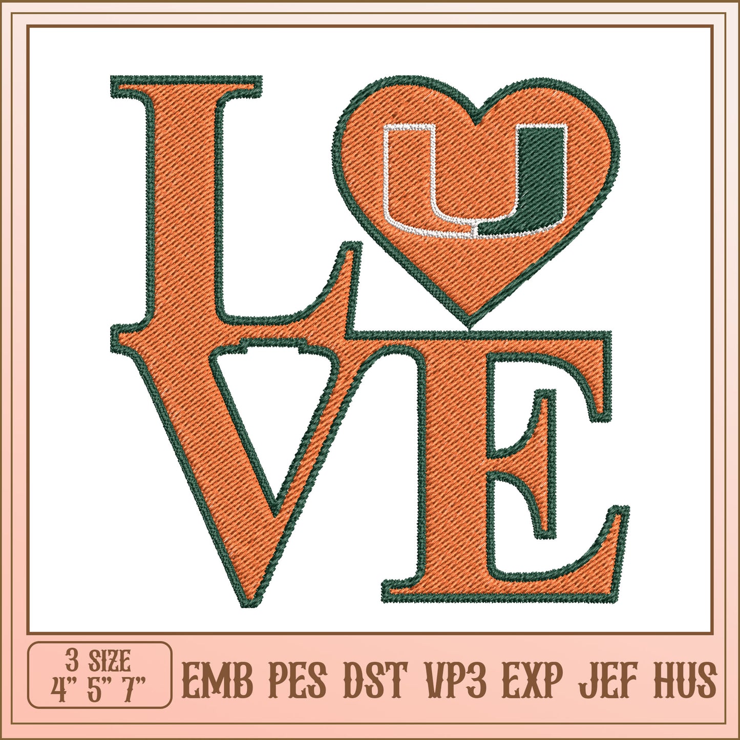 Embroidery Design Love with U