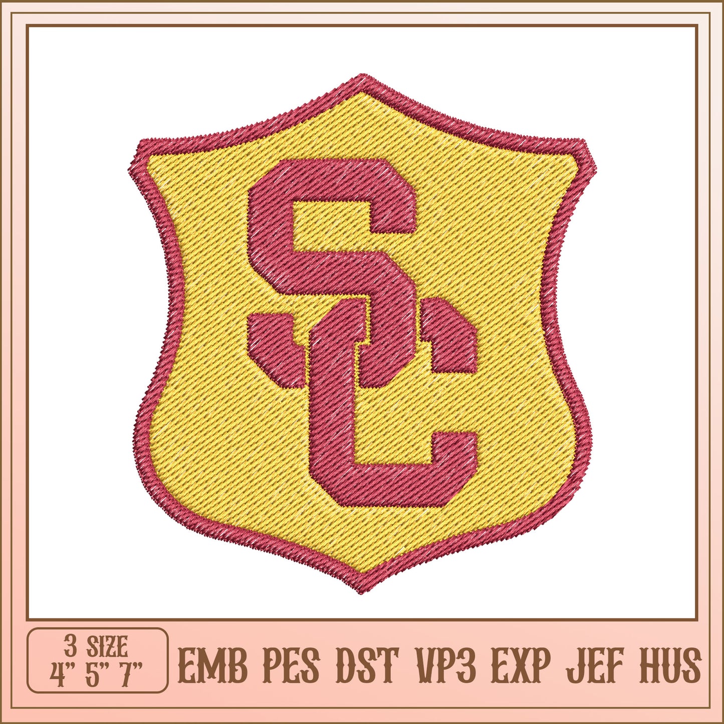 Embroidery Design SC Shield