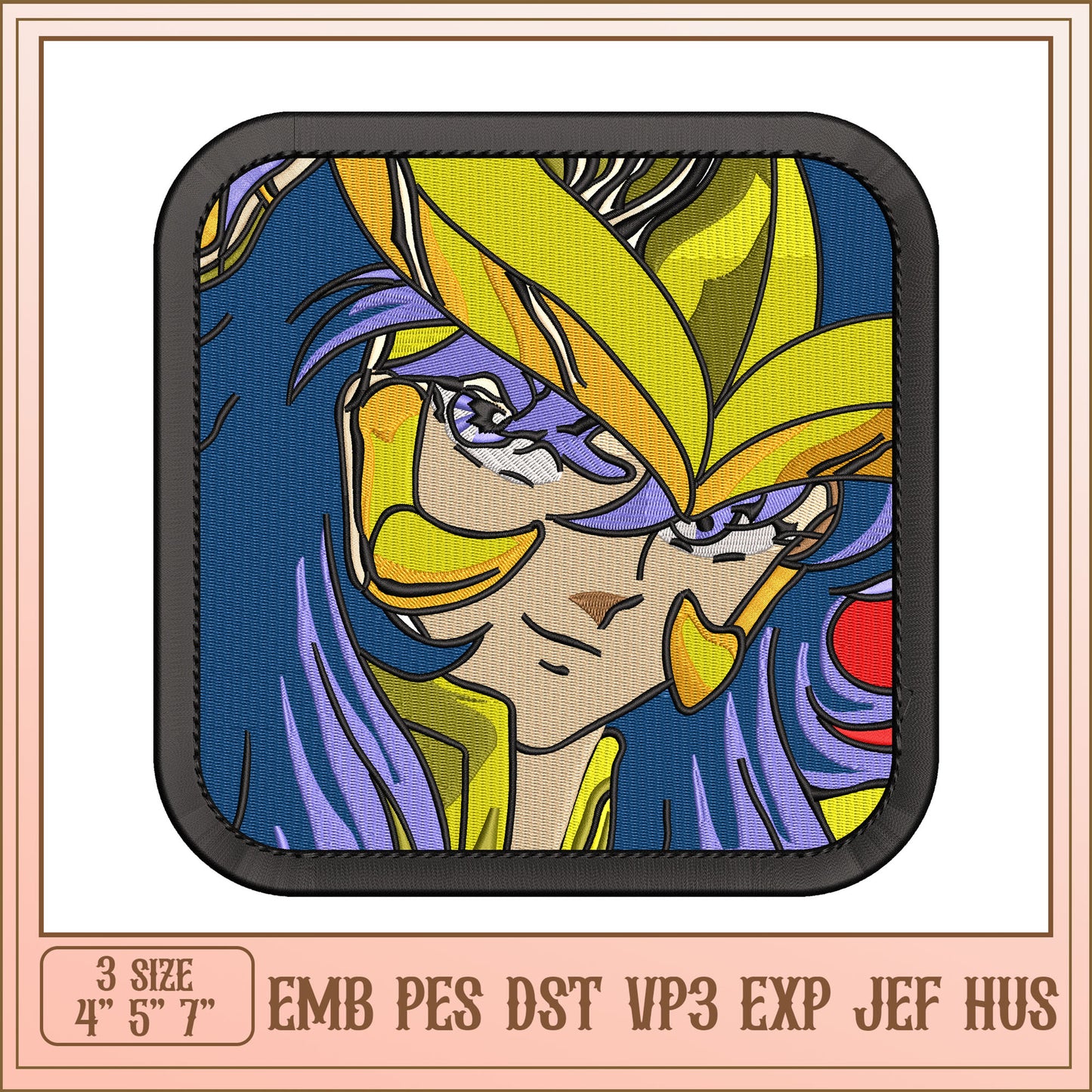Embroidery Design Saint Seiya Virgo Patch